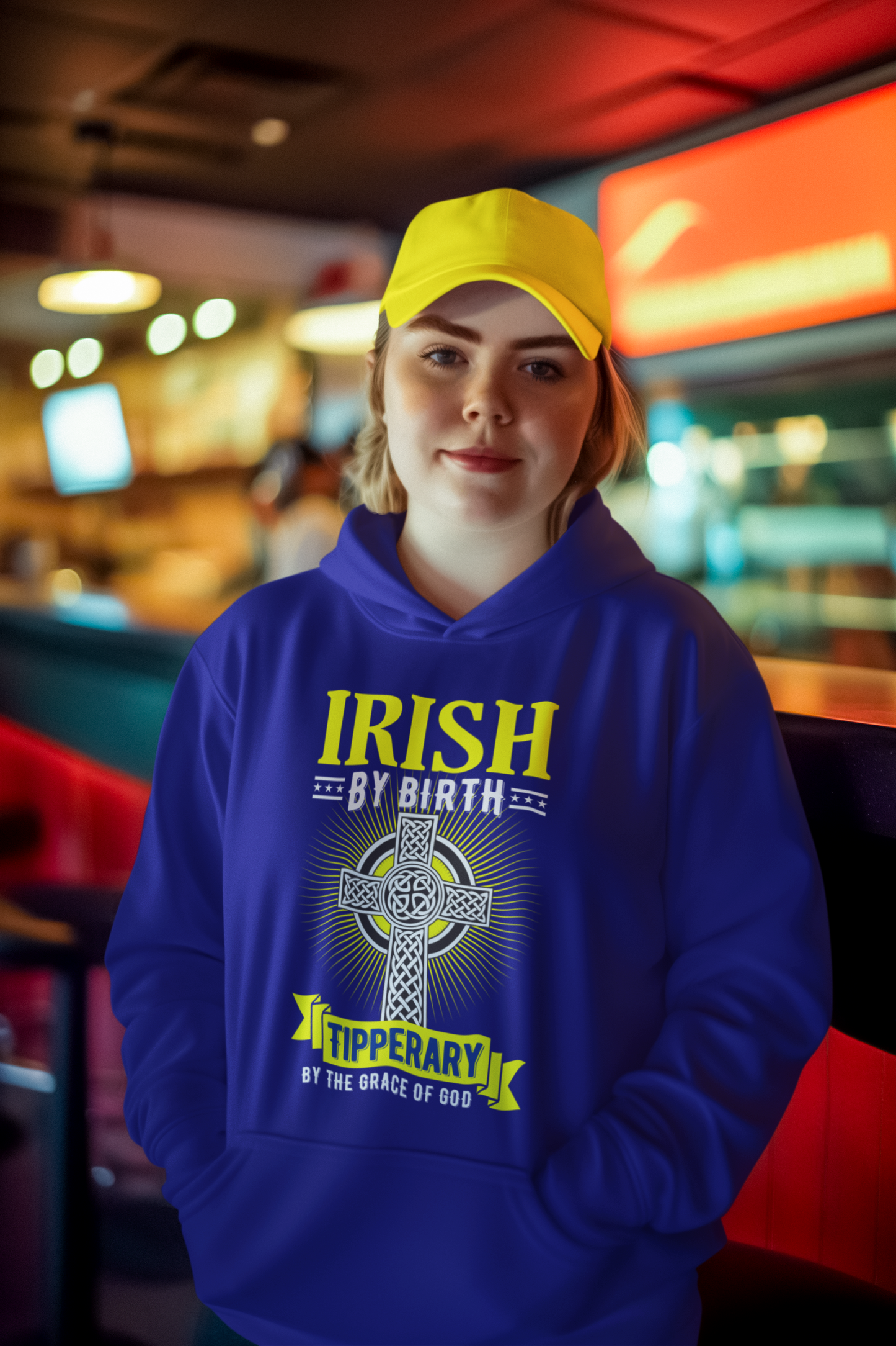 County Tipperary Irish By Birth Celtic Cross Classic Adult Hoodie
