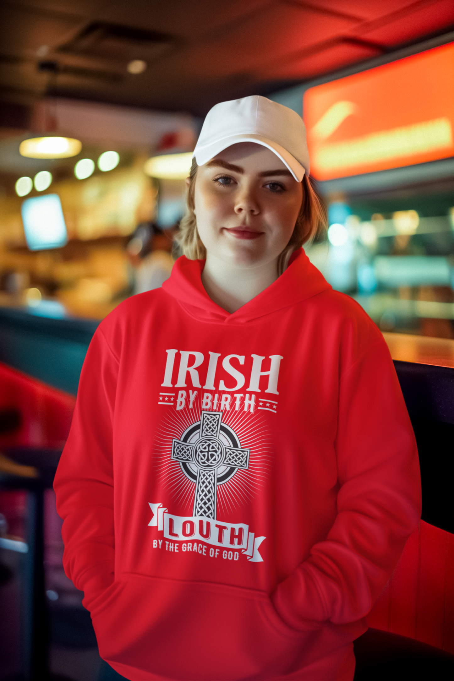 Louth Hoodie Irish By Birth Celtic Cross Classic - Louth Hoodies