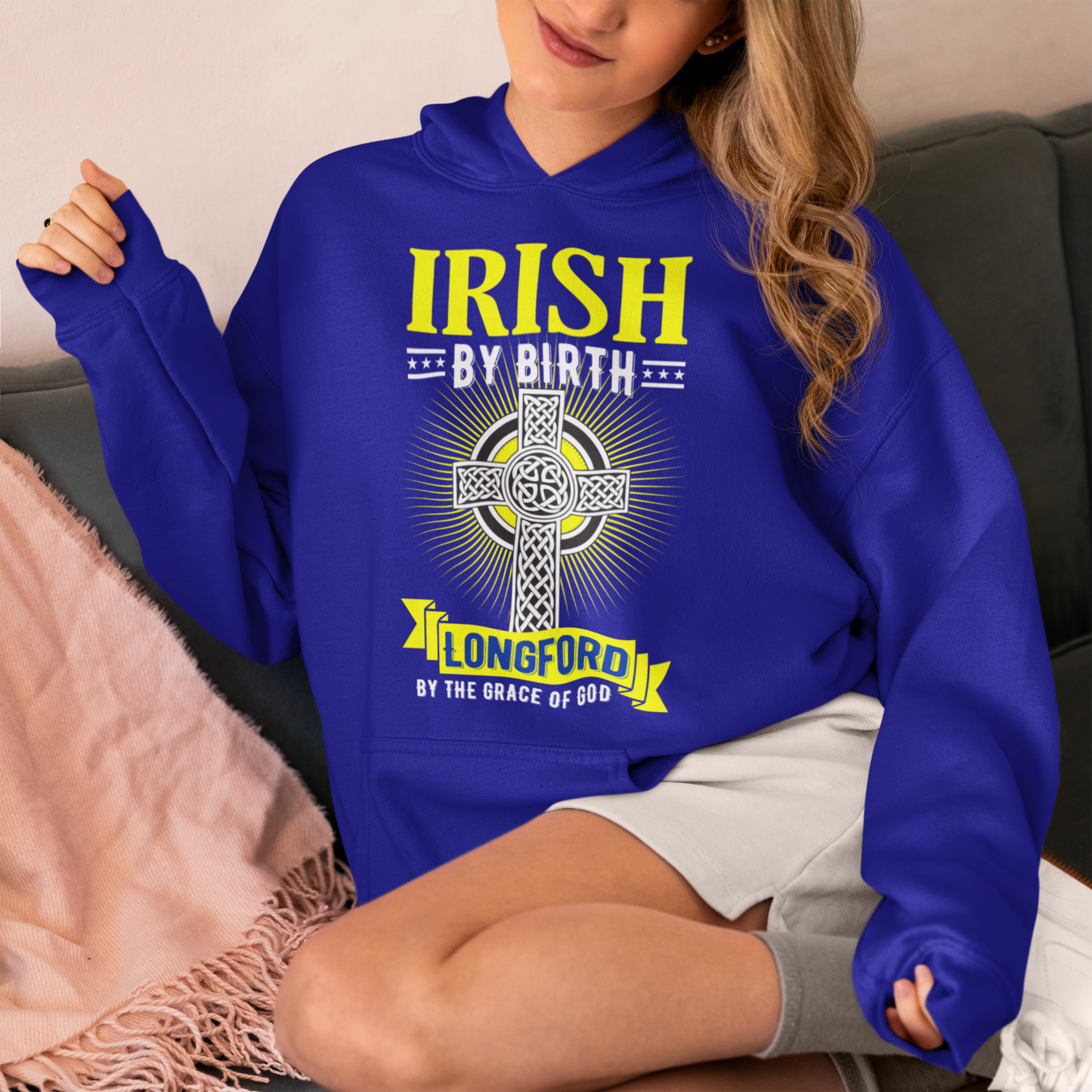 County Longford Irish By Birth Classic Adult Hoodie