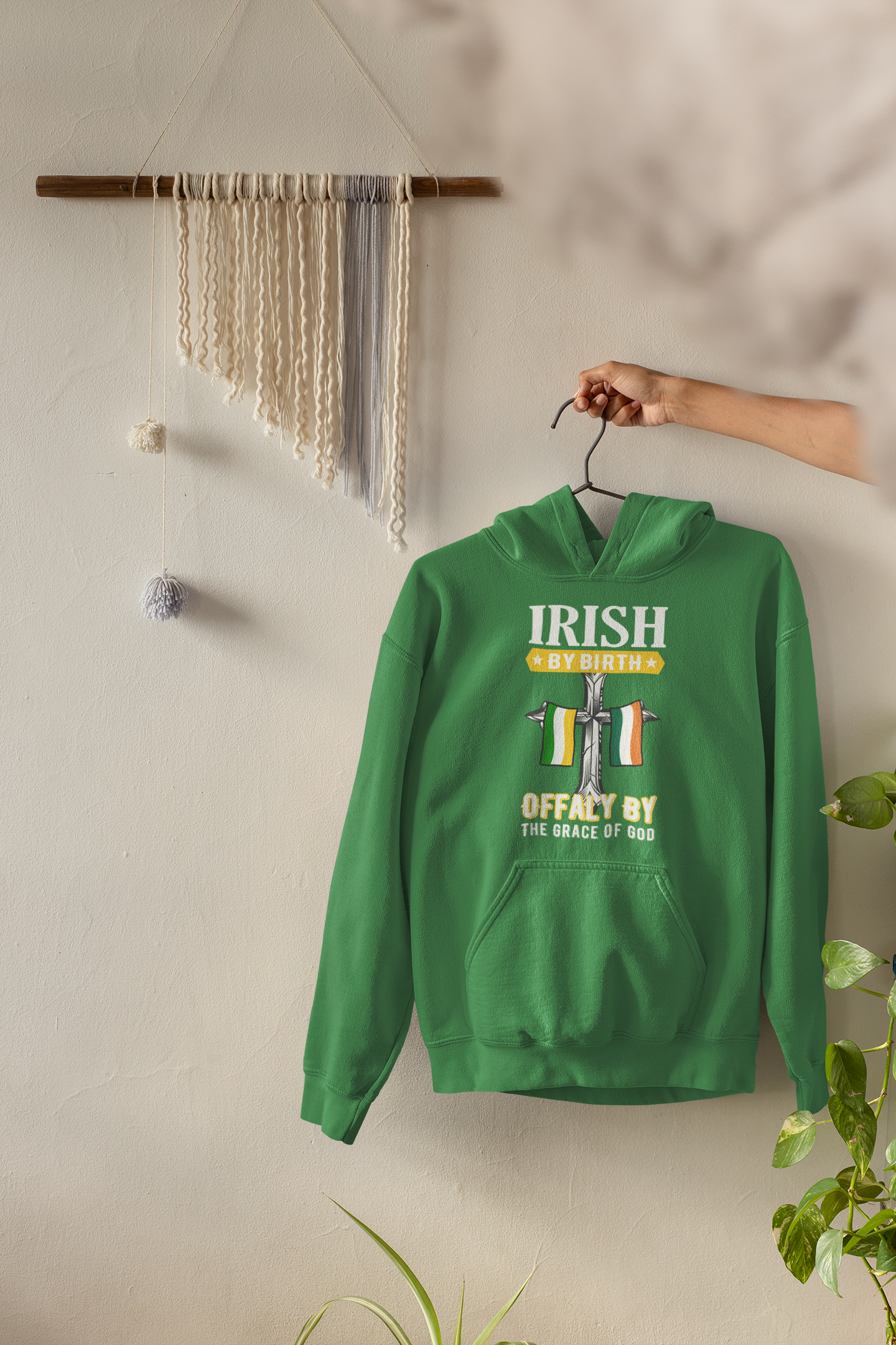 Offaly Hoodie Irish By Birth Classic Adult County Offaly Hoodie