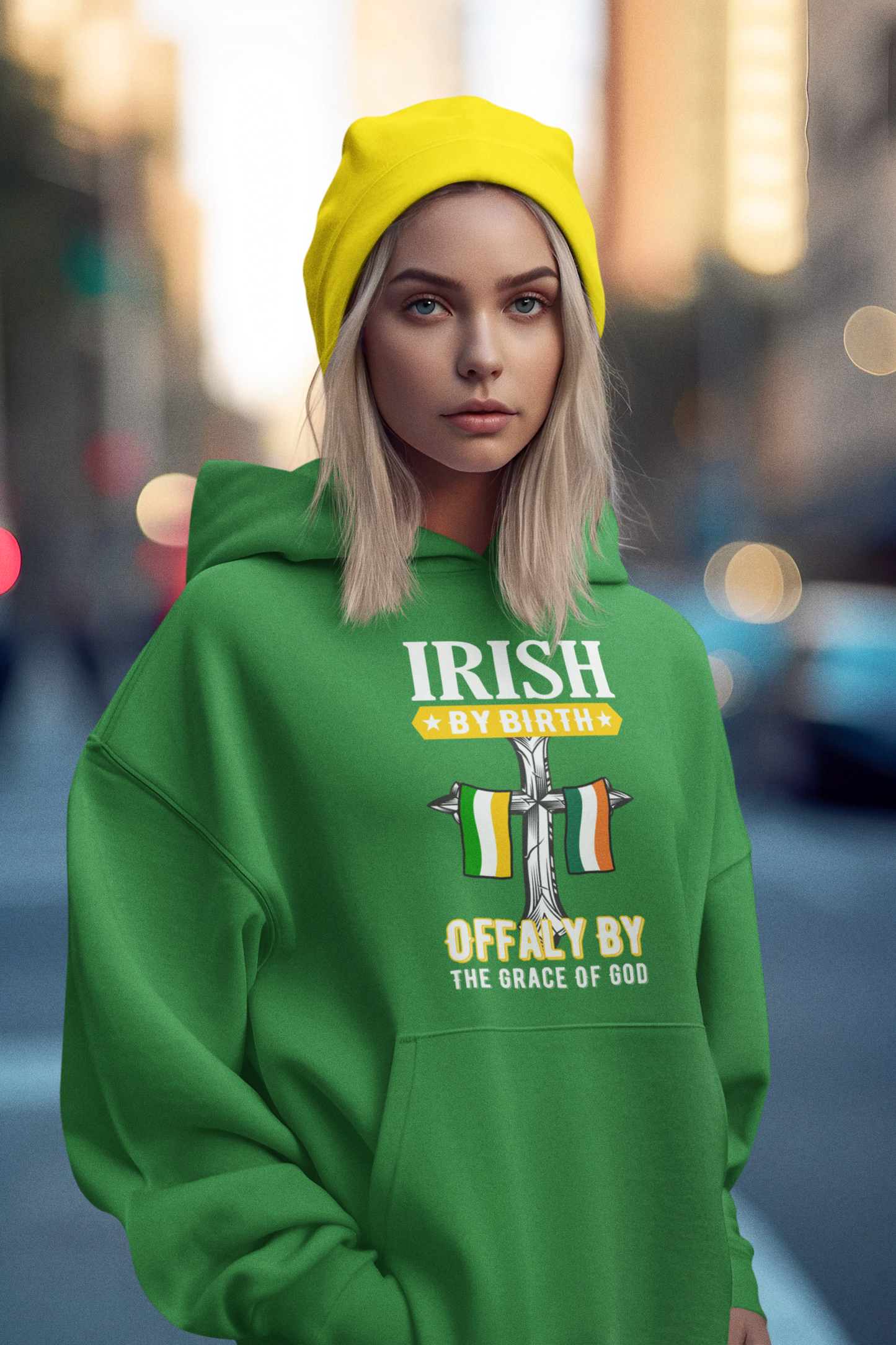 Offaly Hoodie Irish By Birth Classic Adult County Offaly Hoodie