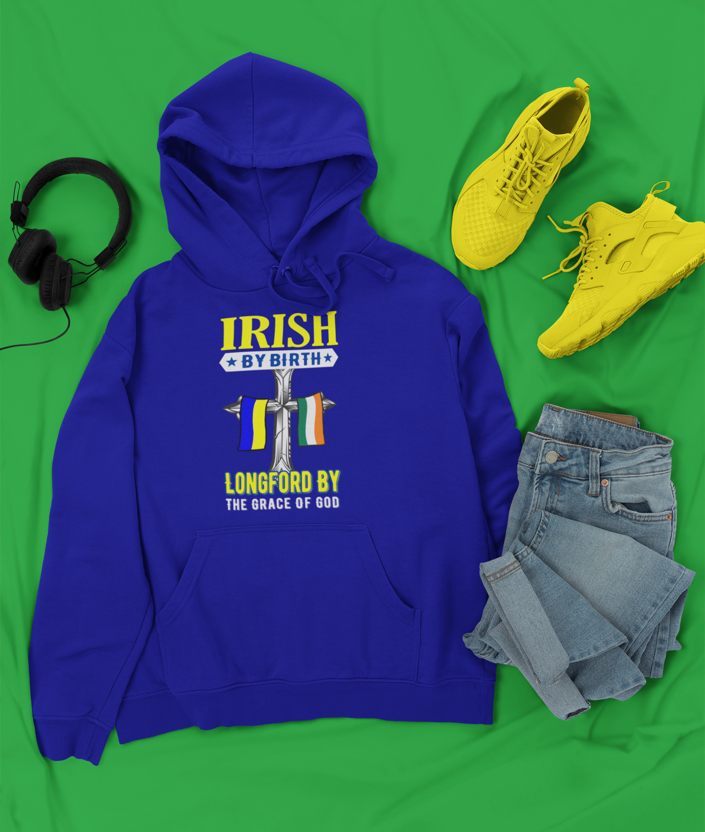 County Longford Irish By Birth Classic Adult Hoodie