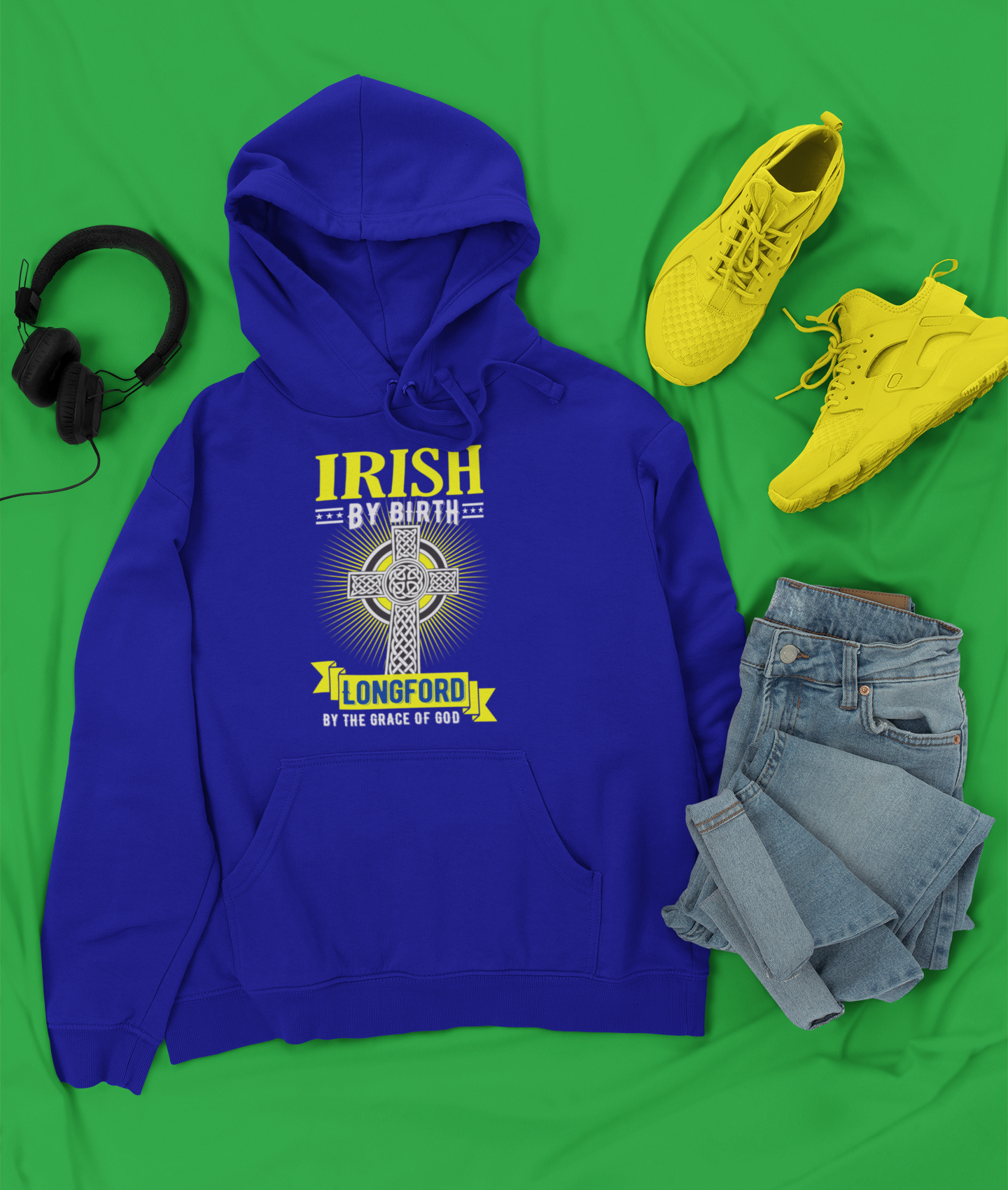 County Longford Irish By Birth Classic Adult Hoodie
