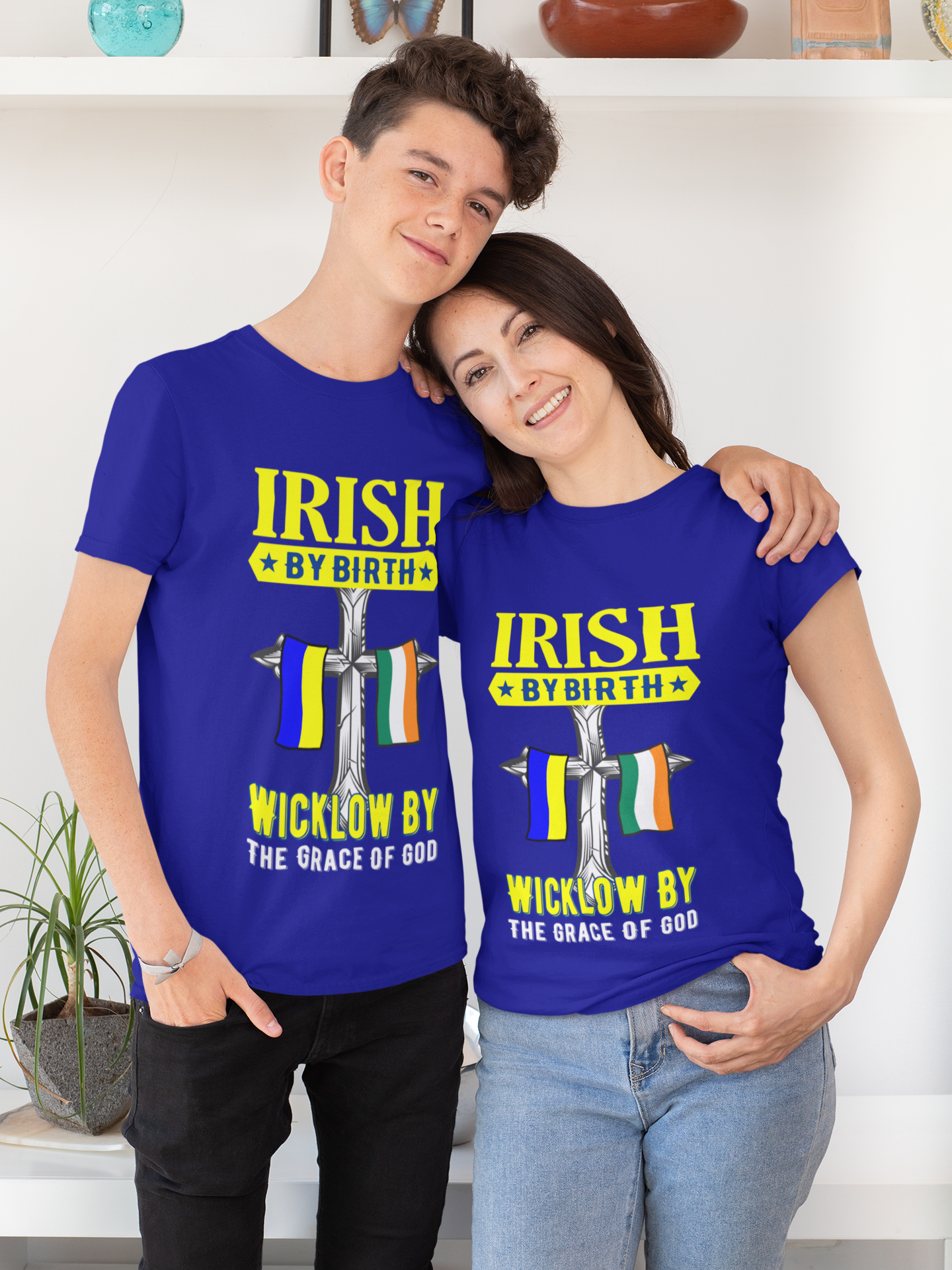 County Wicklow Irish By Birth Classic Heavy Cotton Adult T-Shirt