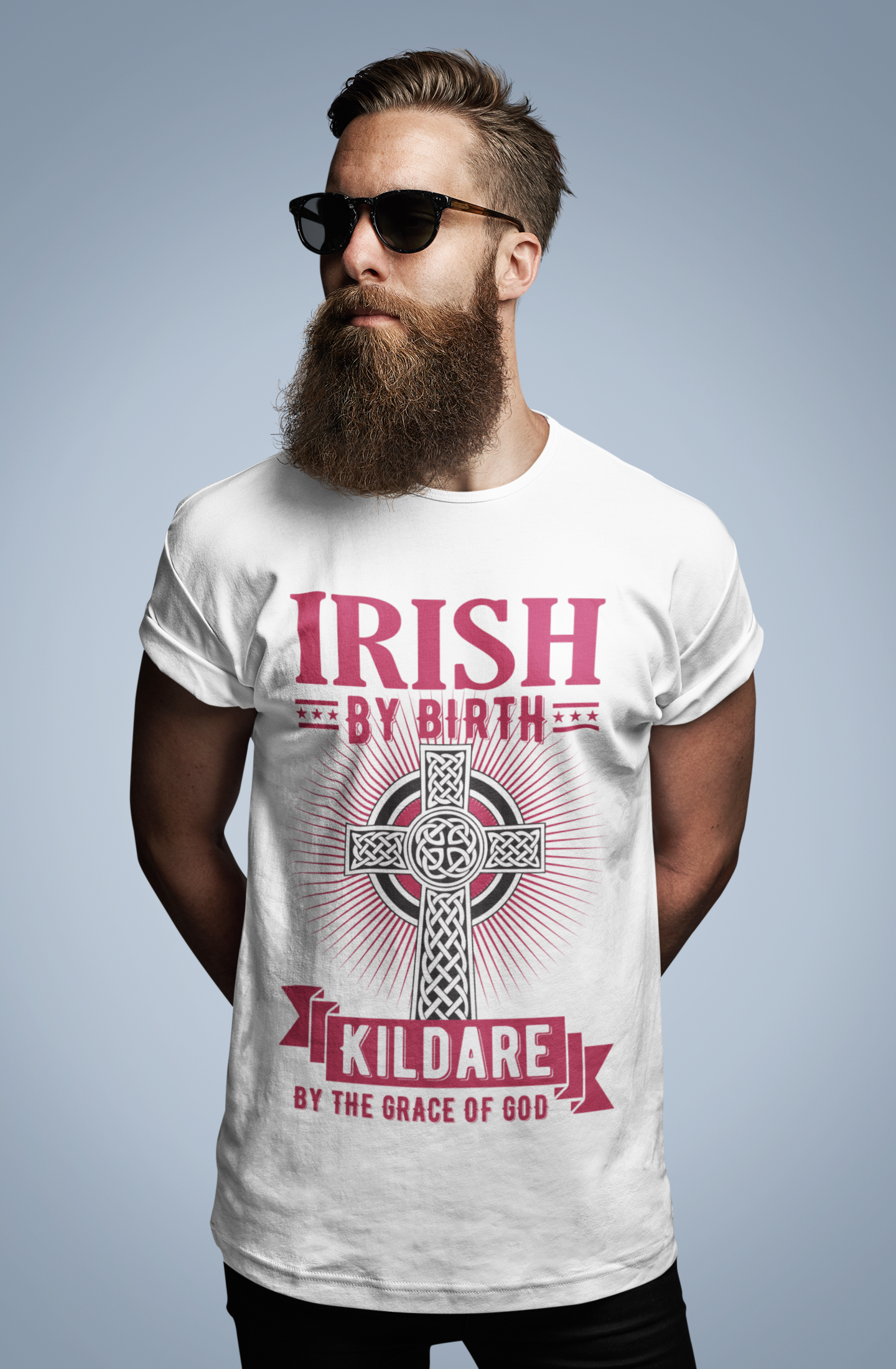 Irish By Birth Kildare By The Grace Of God T Shirt Celtic Cross T Shirt
