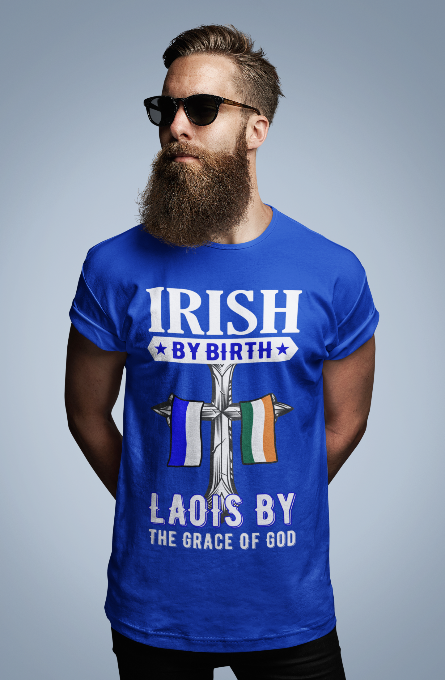 Laois Irish By Birth Classic Heavy Cotton Adult T-Shirt