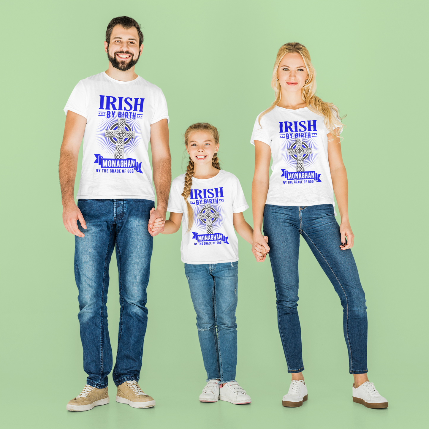 Irish By Birth Monaghan By The Grace Of God T Shirt Celtic Cross T Shirt