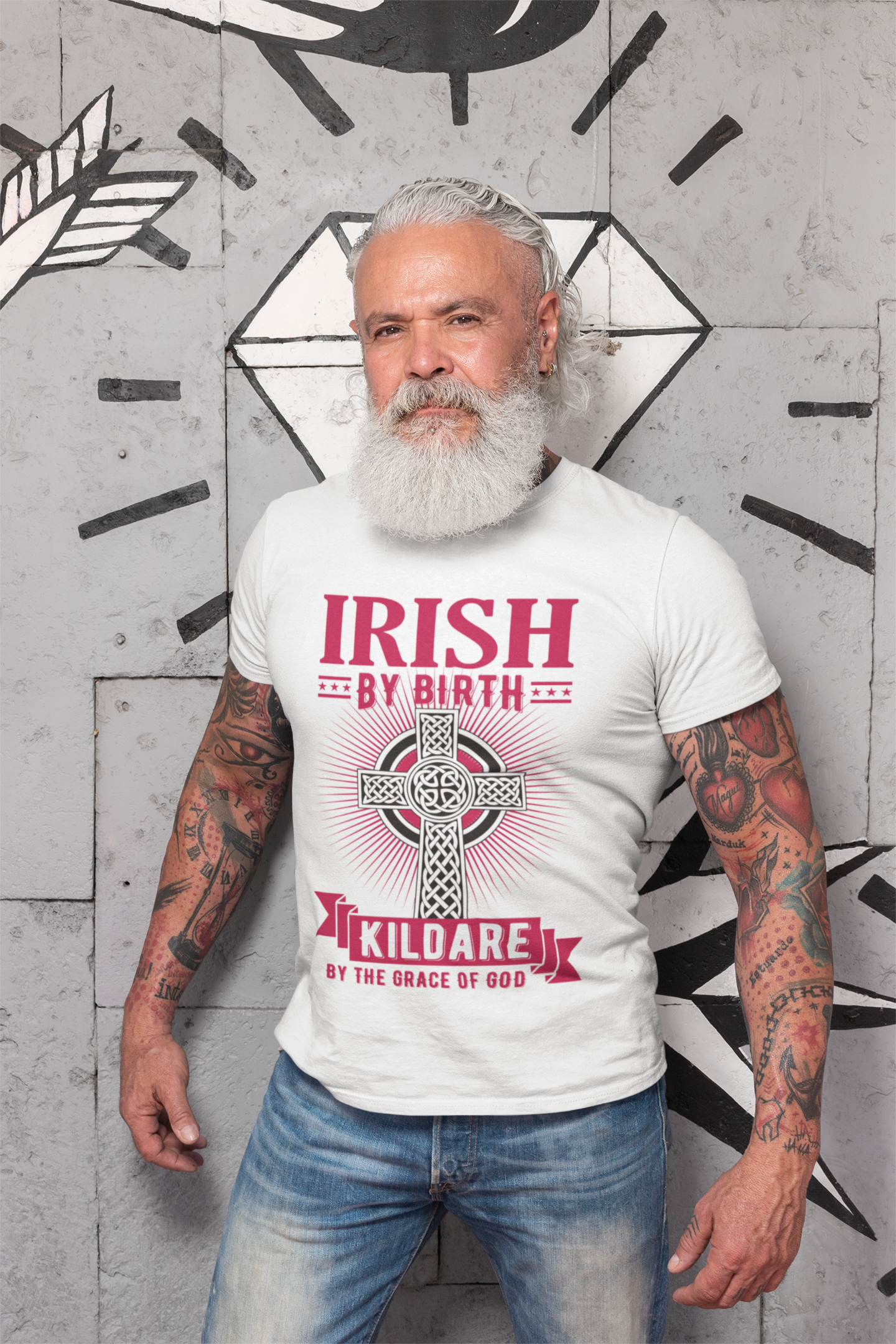 Irish By Birth Kildare By The Grace Of God T Shirt Celtic Cross T Shirt