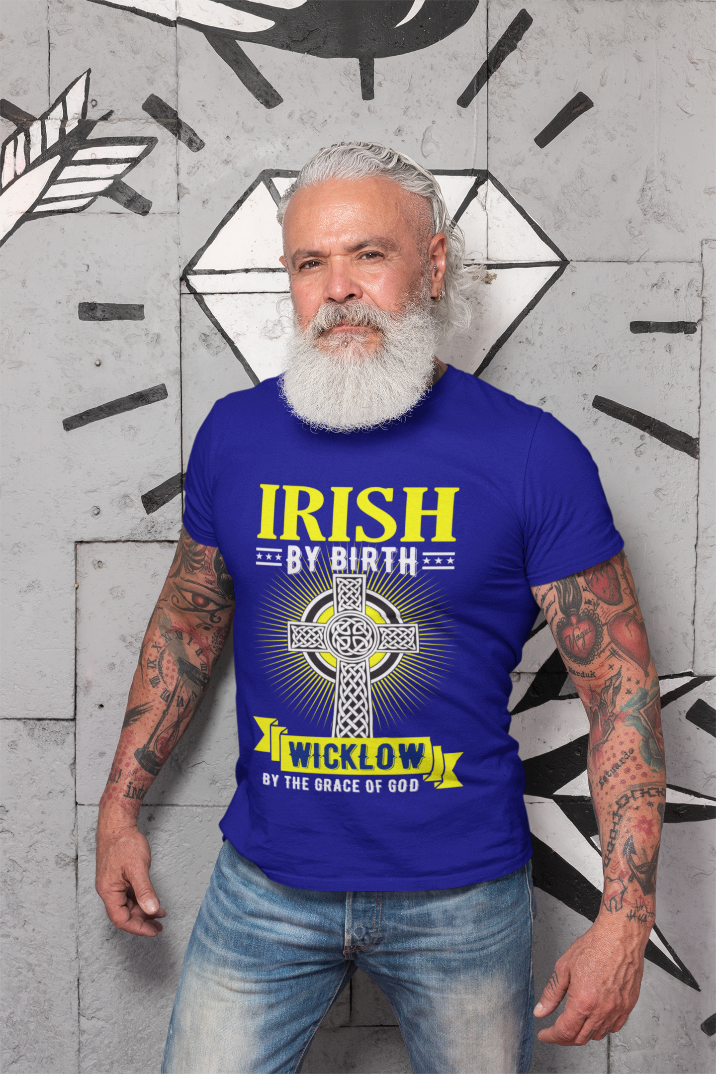 County Wicklow Irish By Birth Classic Heavy Cotton Adult T-Shirt