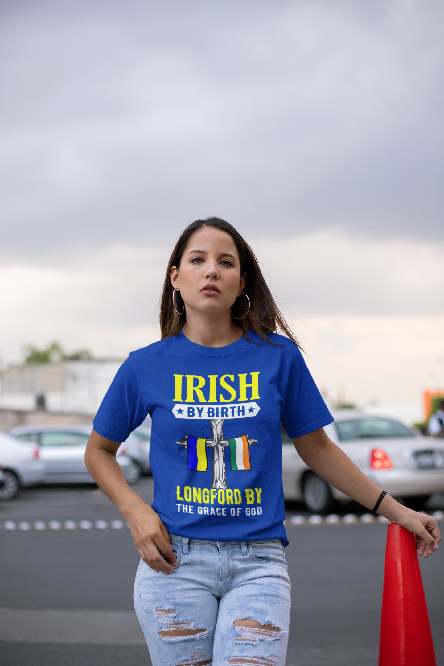 County Longford Irish By Birth Classic Heavy Cotton Adult T-Shirt