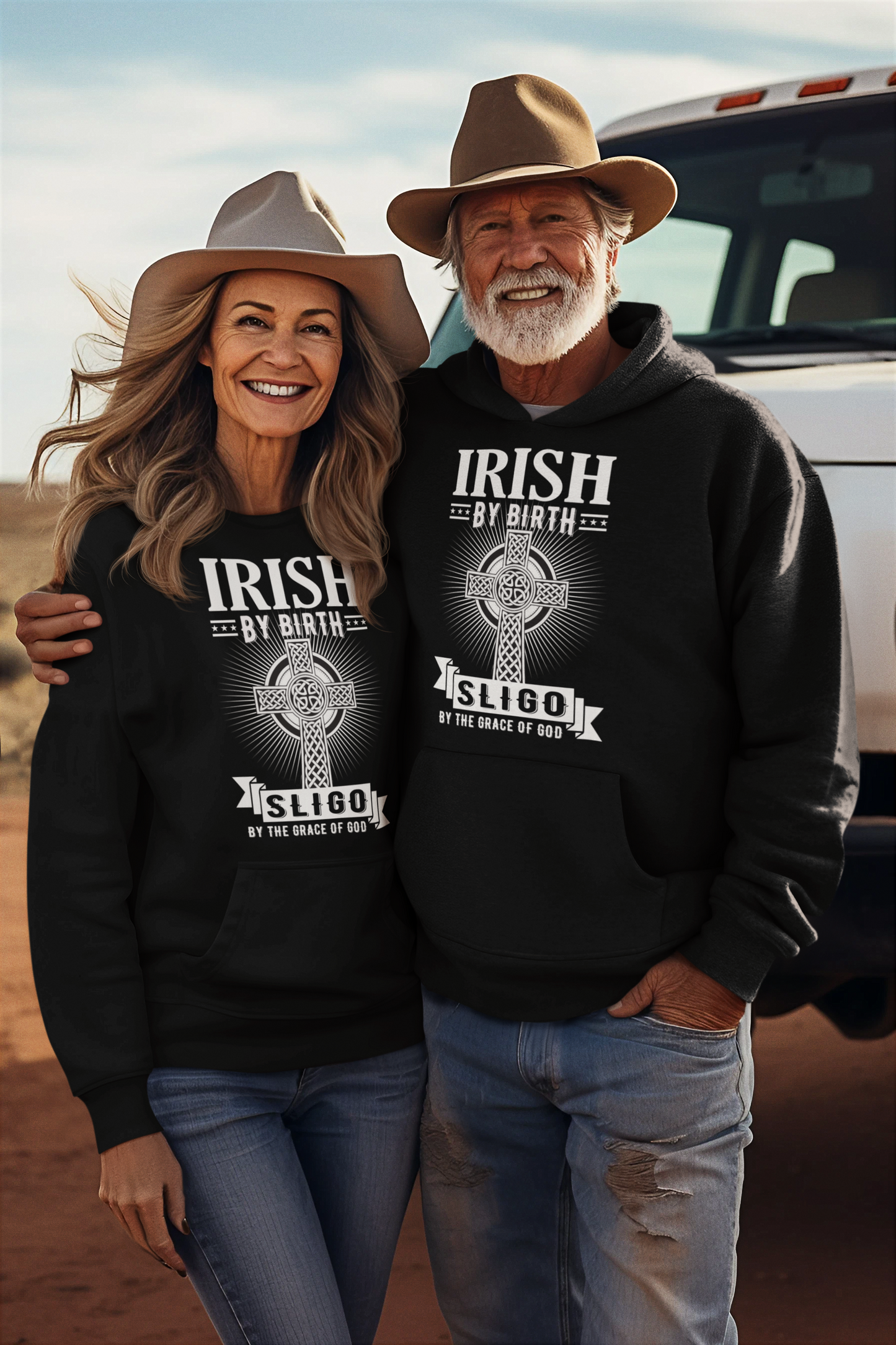 County Sligo Irish By Birth Celtic Cross Classic Adult Hoodie