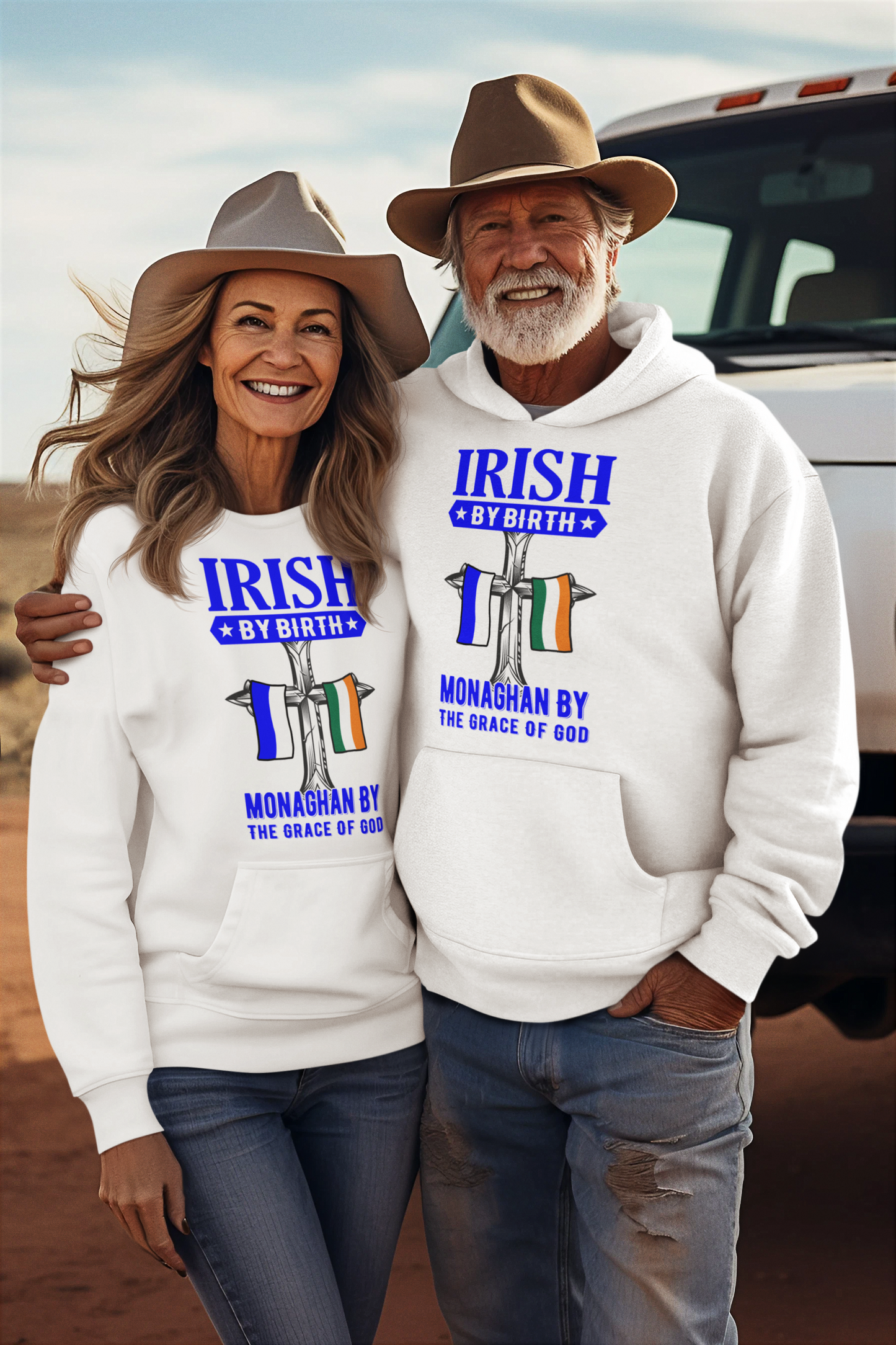 County Monaghan Irish By Birth Classic Adult Hoodie