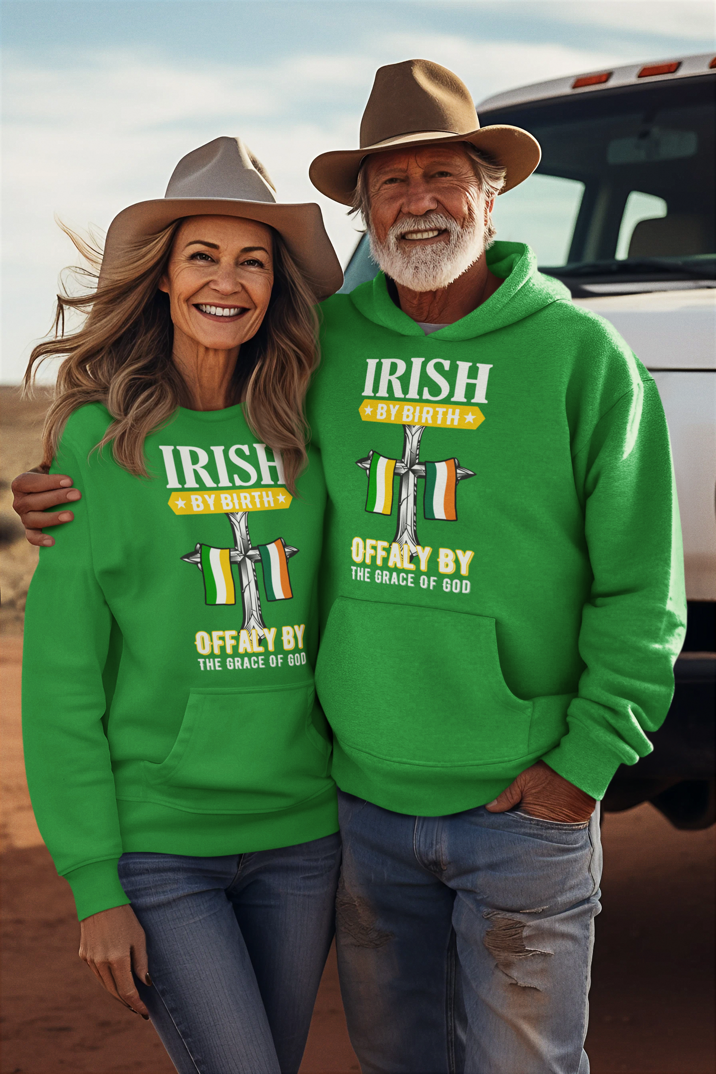 Offaly Hoodie Irish By Birth Classic Adult County Offaly Hoodie
