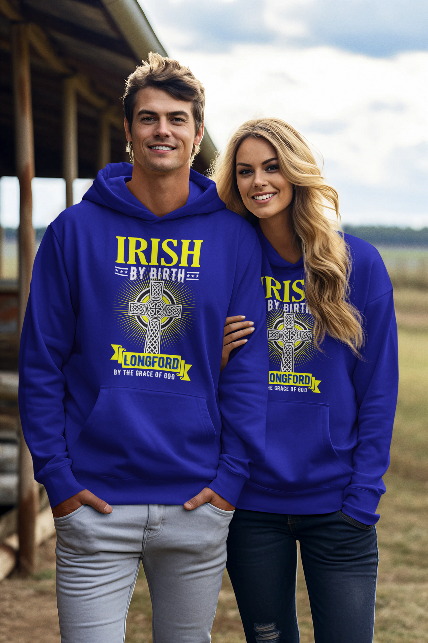 County Longford Irish By Birth Classic Adult Hoodie