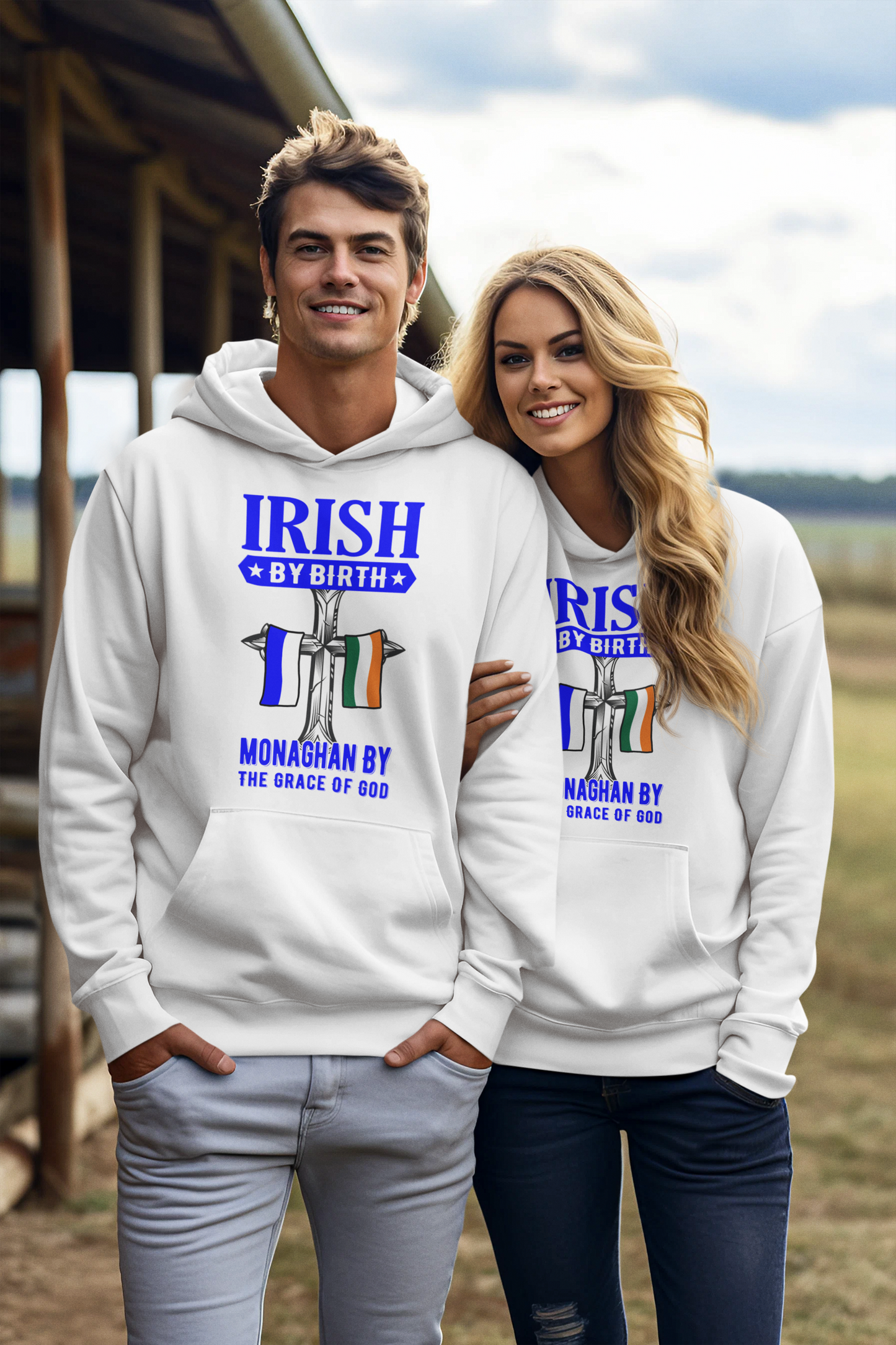 County Monaghan Irish By Birth Classic Adult Hoodie