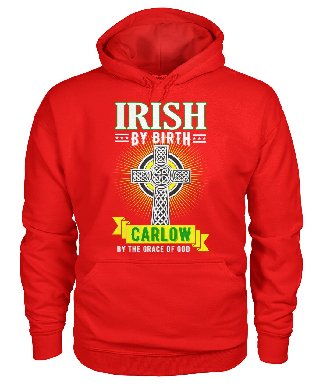 County Carlow Irish By Birth Celtic Cross Classic Adult Hoodie