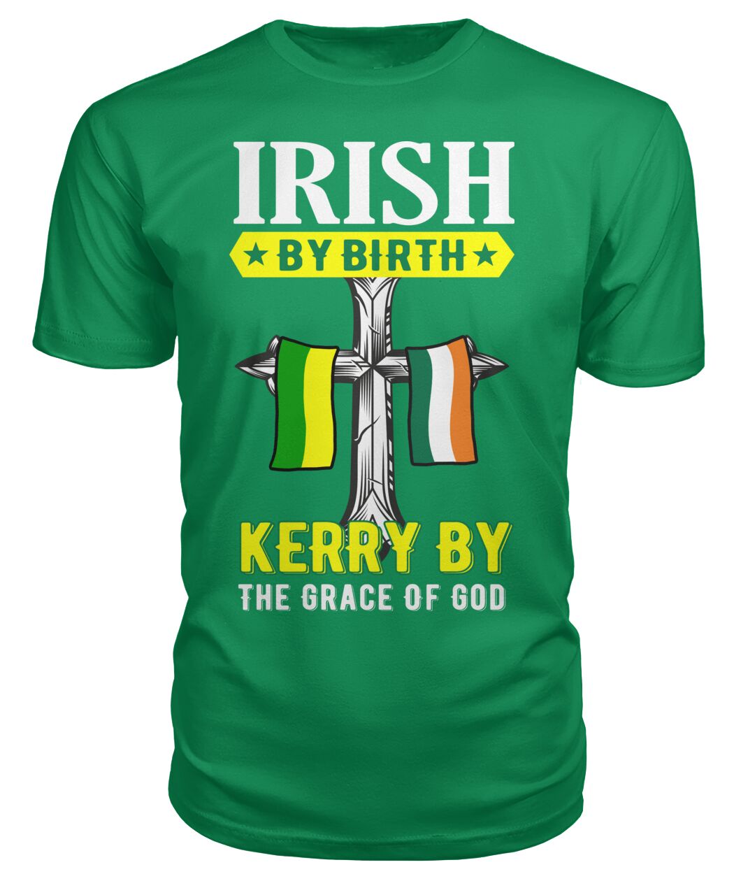 County Kerry Irish By Birth Classic Heavy Cotton Adult T-Shirt