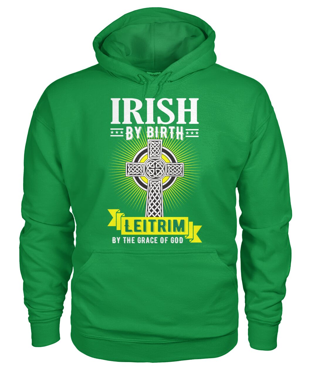 Leitrim Hoodie Irish By Birth Celtic Cross Classic Adult Leitrim Hoodie