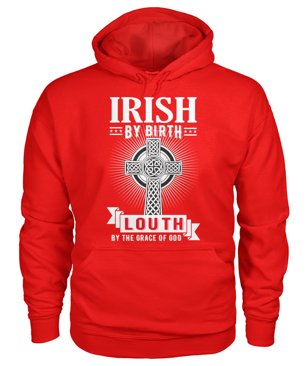 Louth Hoodie Irish By Birth Celtic Cross Classic - Louth Hoodies