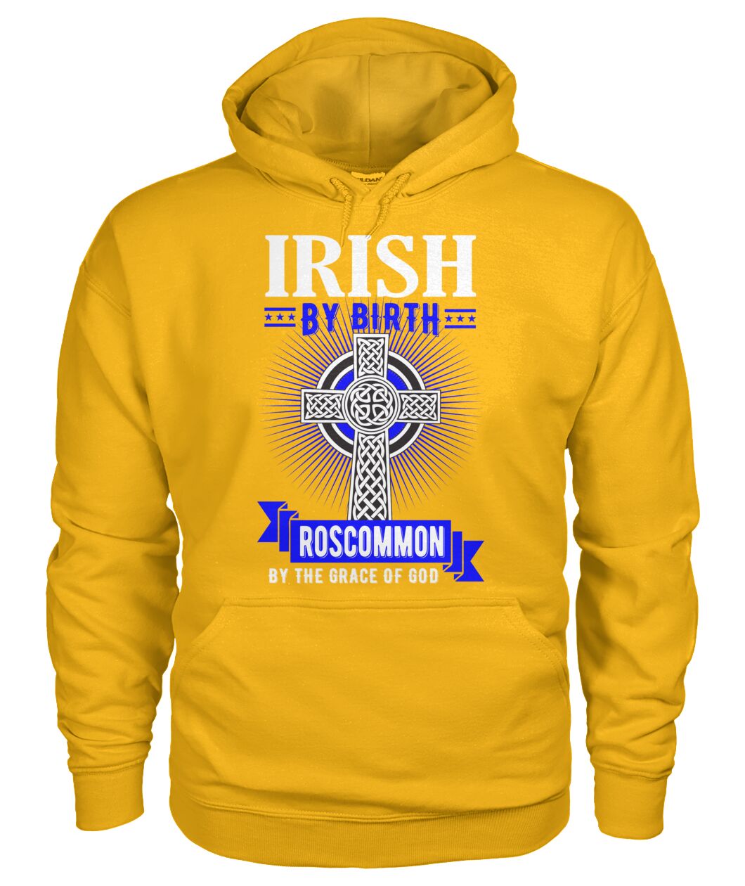County Roscommon Irish By Birth Celtic Cross Classic Adult Hoodie