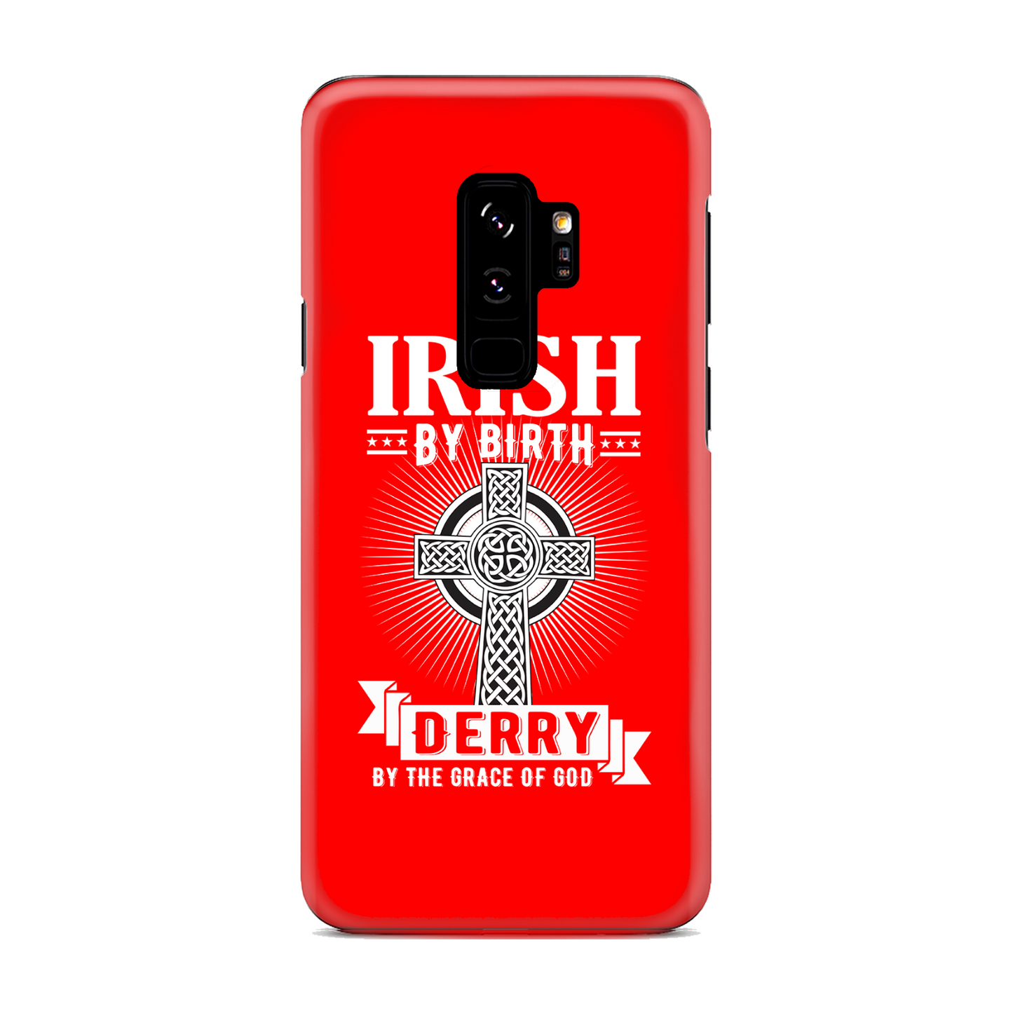 Irish By Birth Derry By The Grace Of God Celtic Cross Phone Case