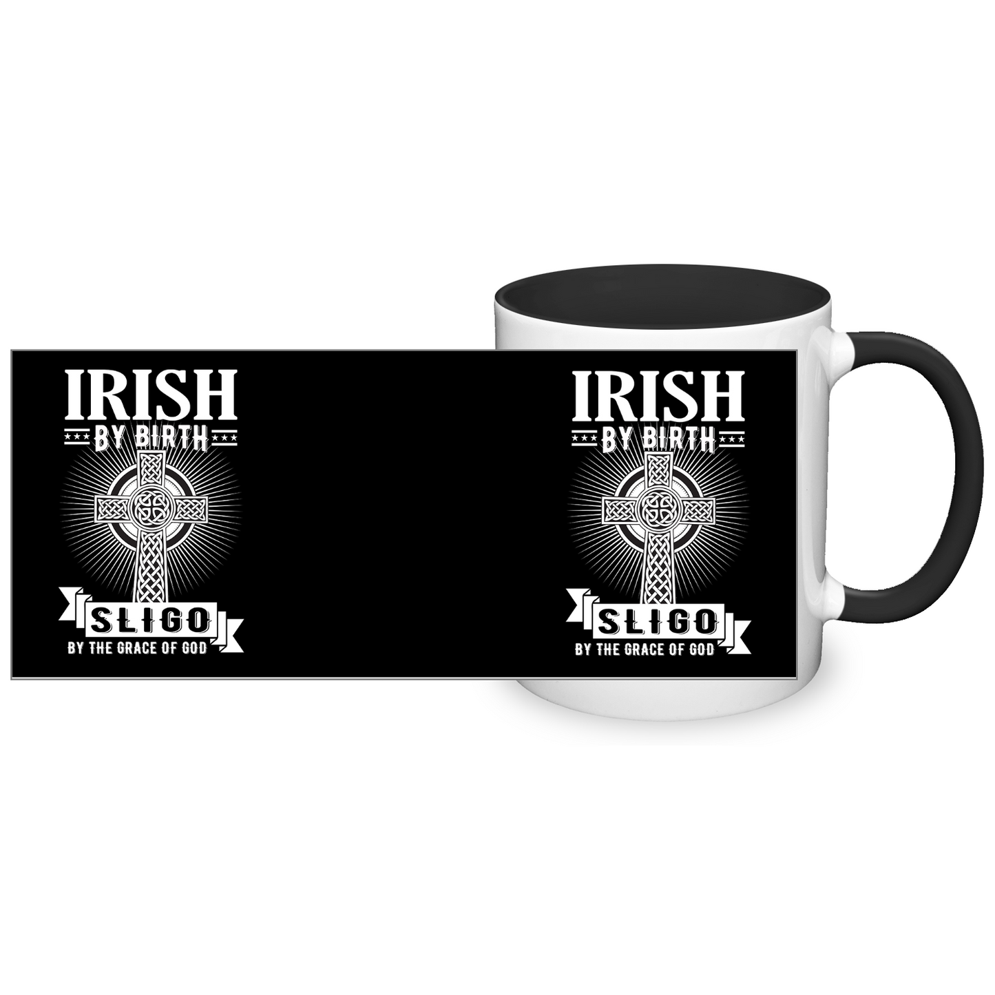 Irish By Birth Sligo By The Grace Of God Mug Celtic Cross Mug