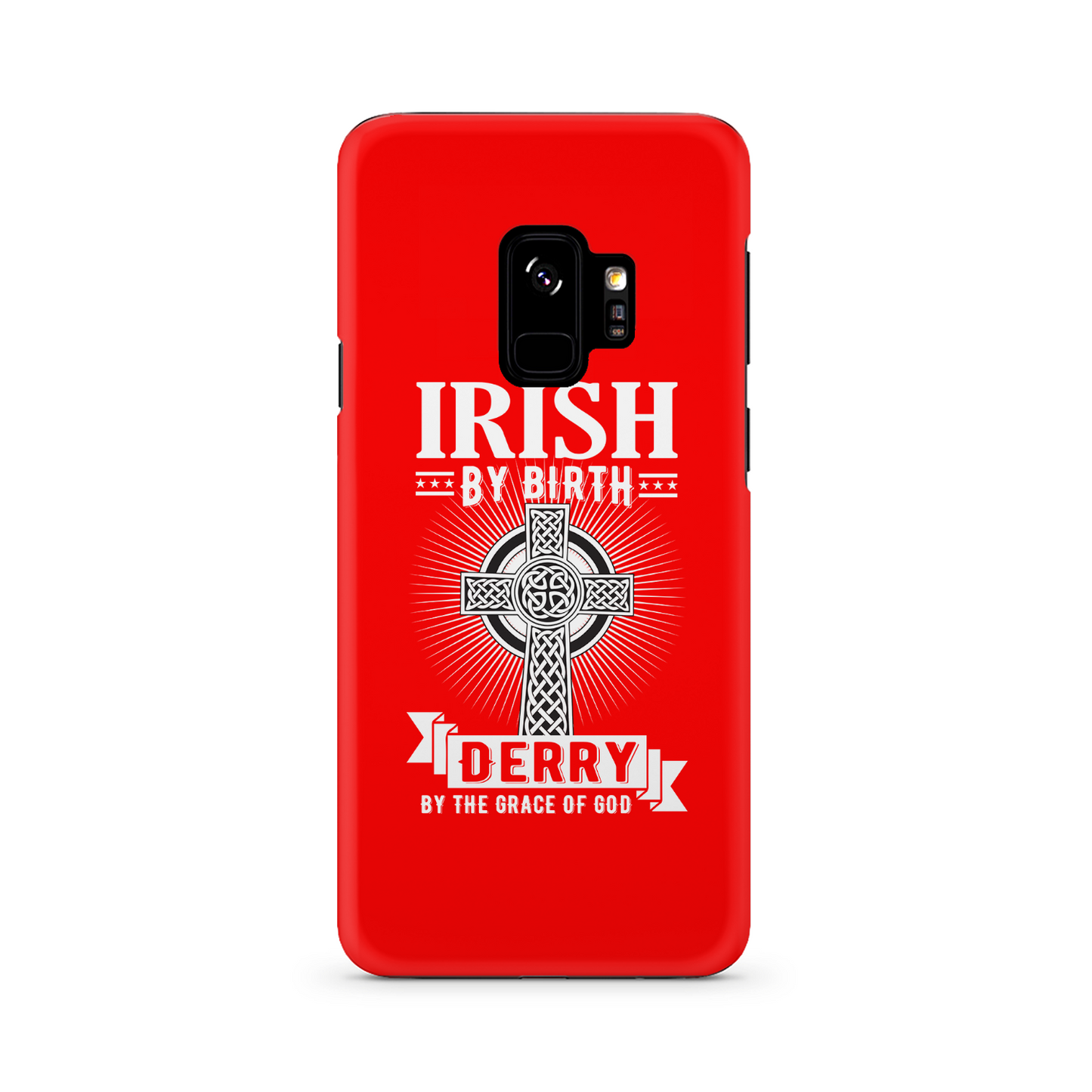 Irish By Birth Derry By The Grace Of God Celtic Cross Phone Case