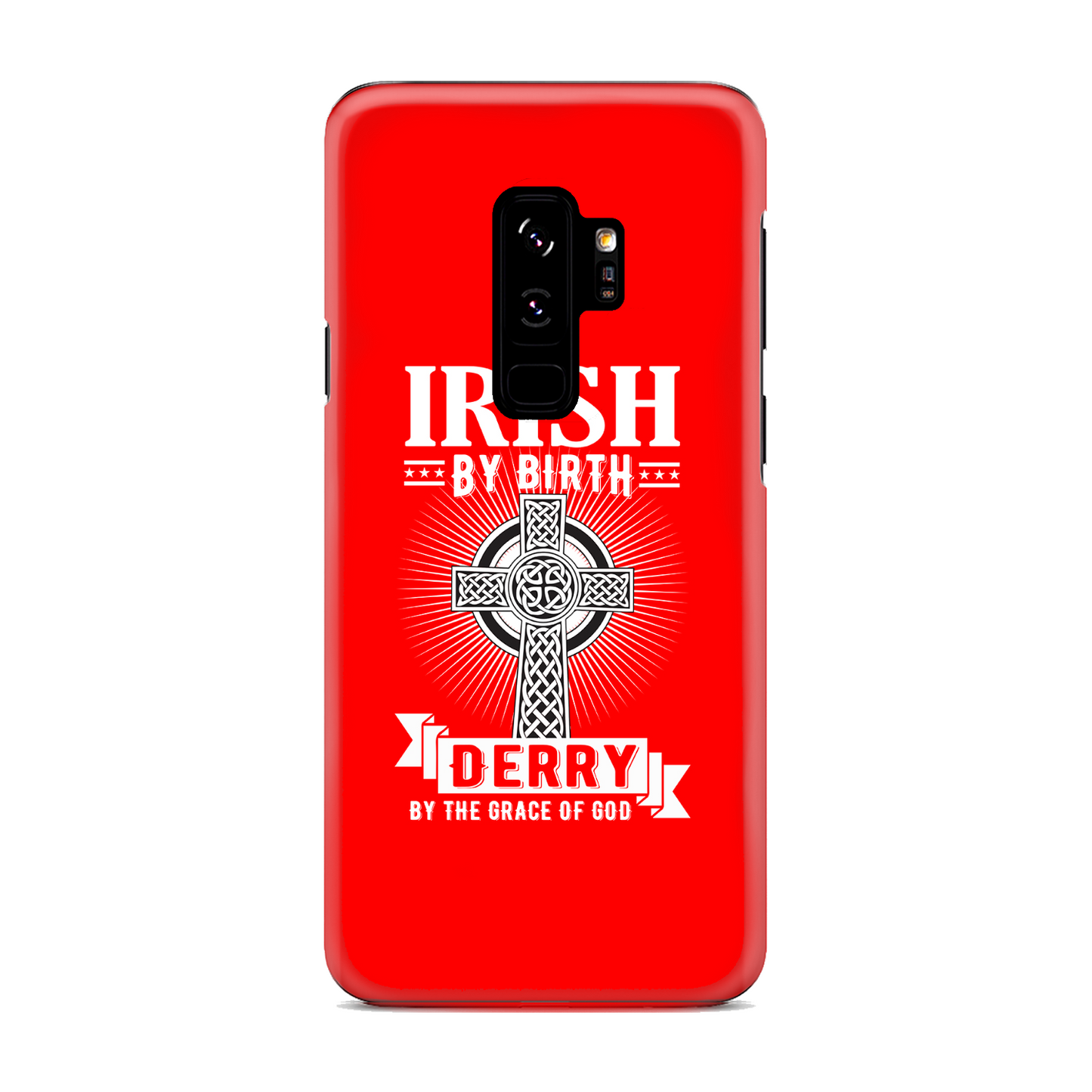 Irish By Birth Derry By The Grace Of God Celtic Cross Phone Case