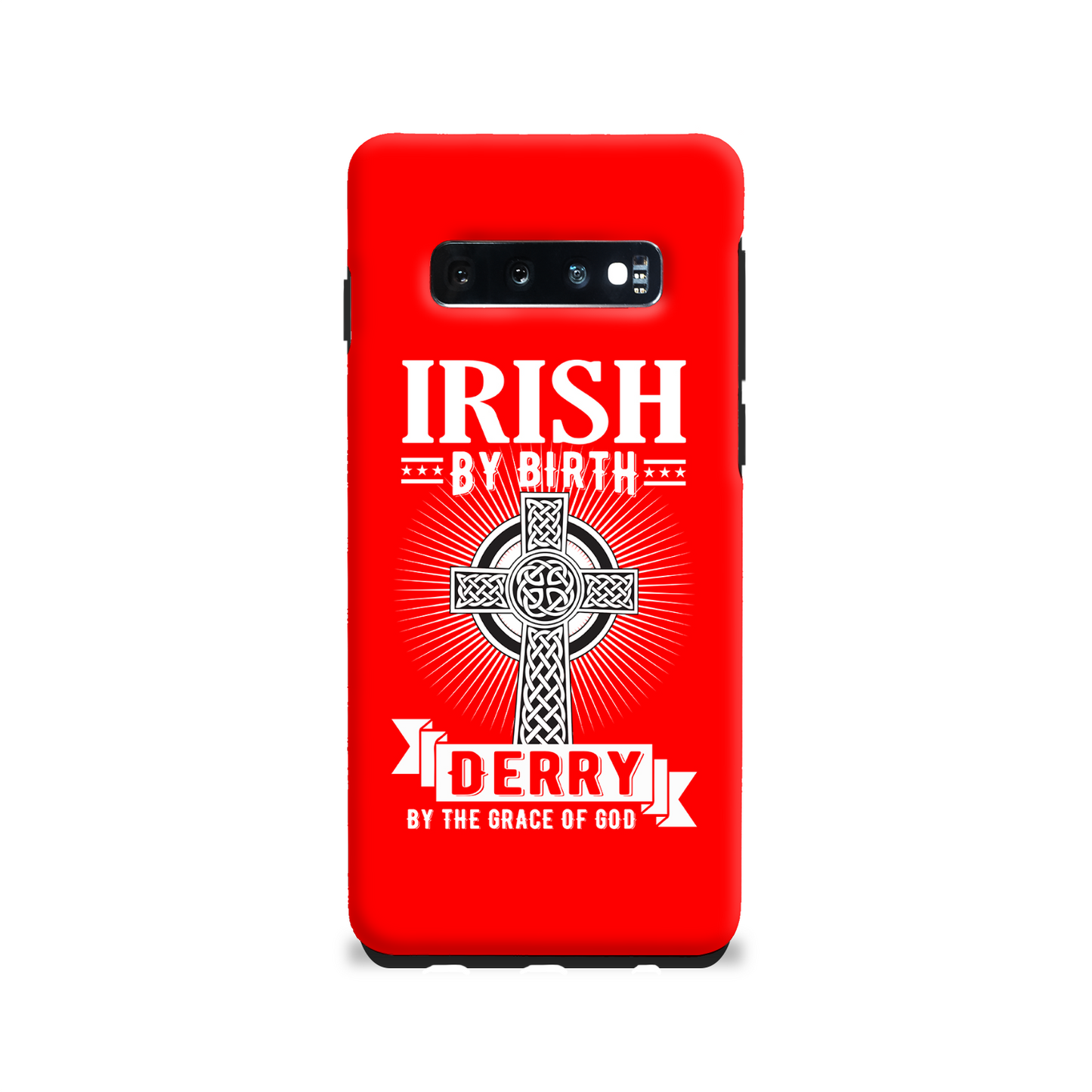 Irish By Birth Derry By The Grace Of God Celtic Cross Phone Case