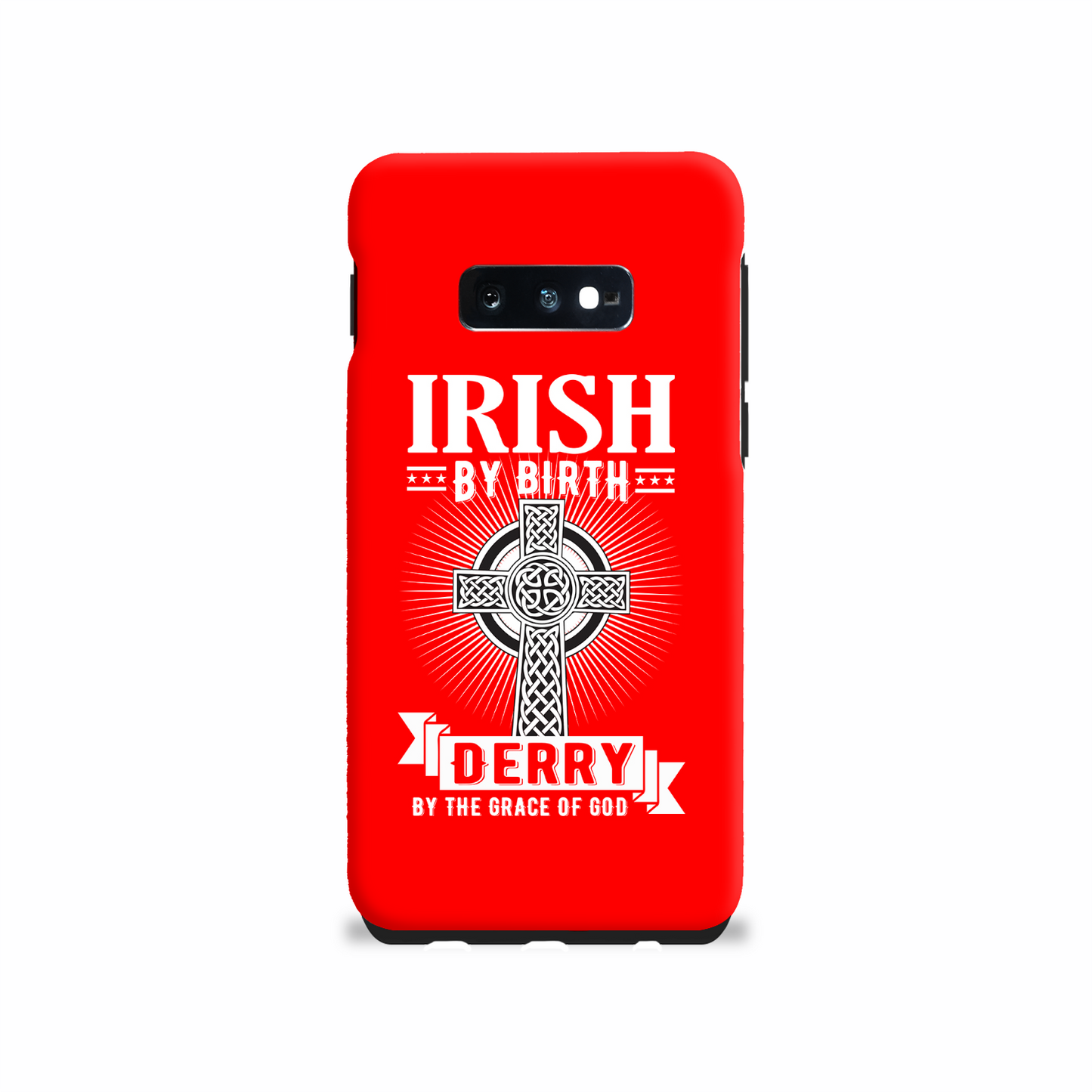 Irish By Birth Derry By The Grace Of God Celtic Cross Phone Case