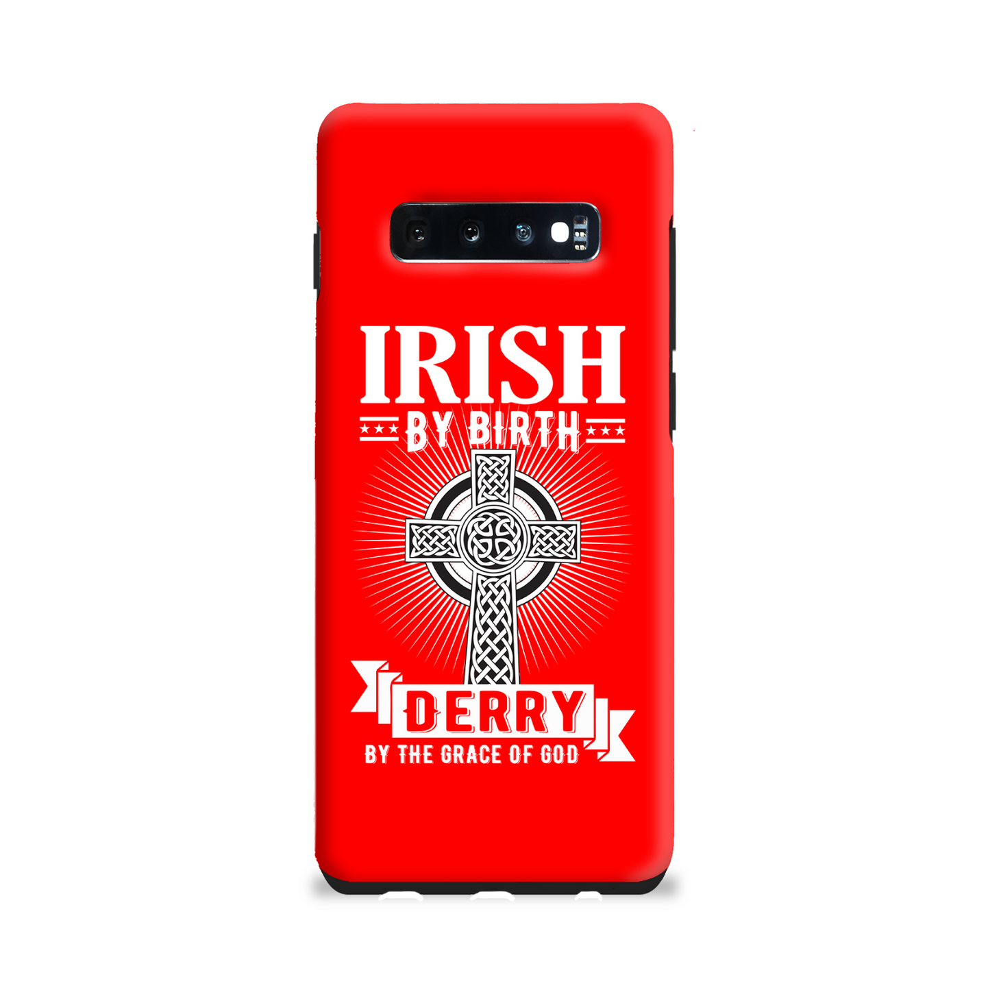 Irish By Birth Derry By The Grace Of God Celtic Cross Phone Case