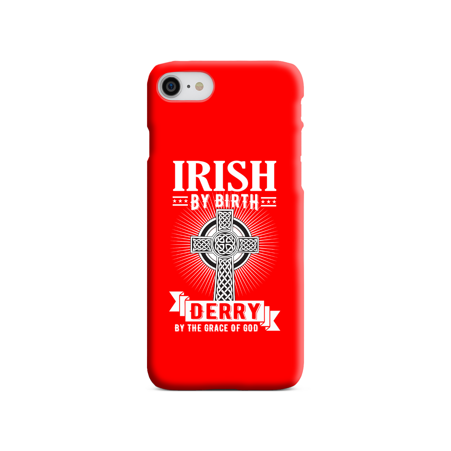 Irish By Birth Derry By The Grace Of God Celtic Cross Phone Case