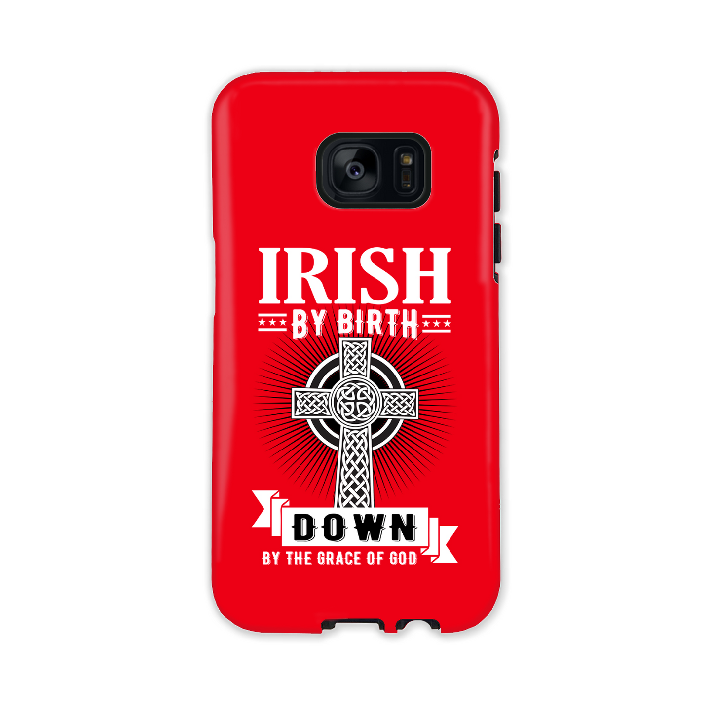 Irish By Birth Down By The Grace Of God Celtic Cross Phone Case