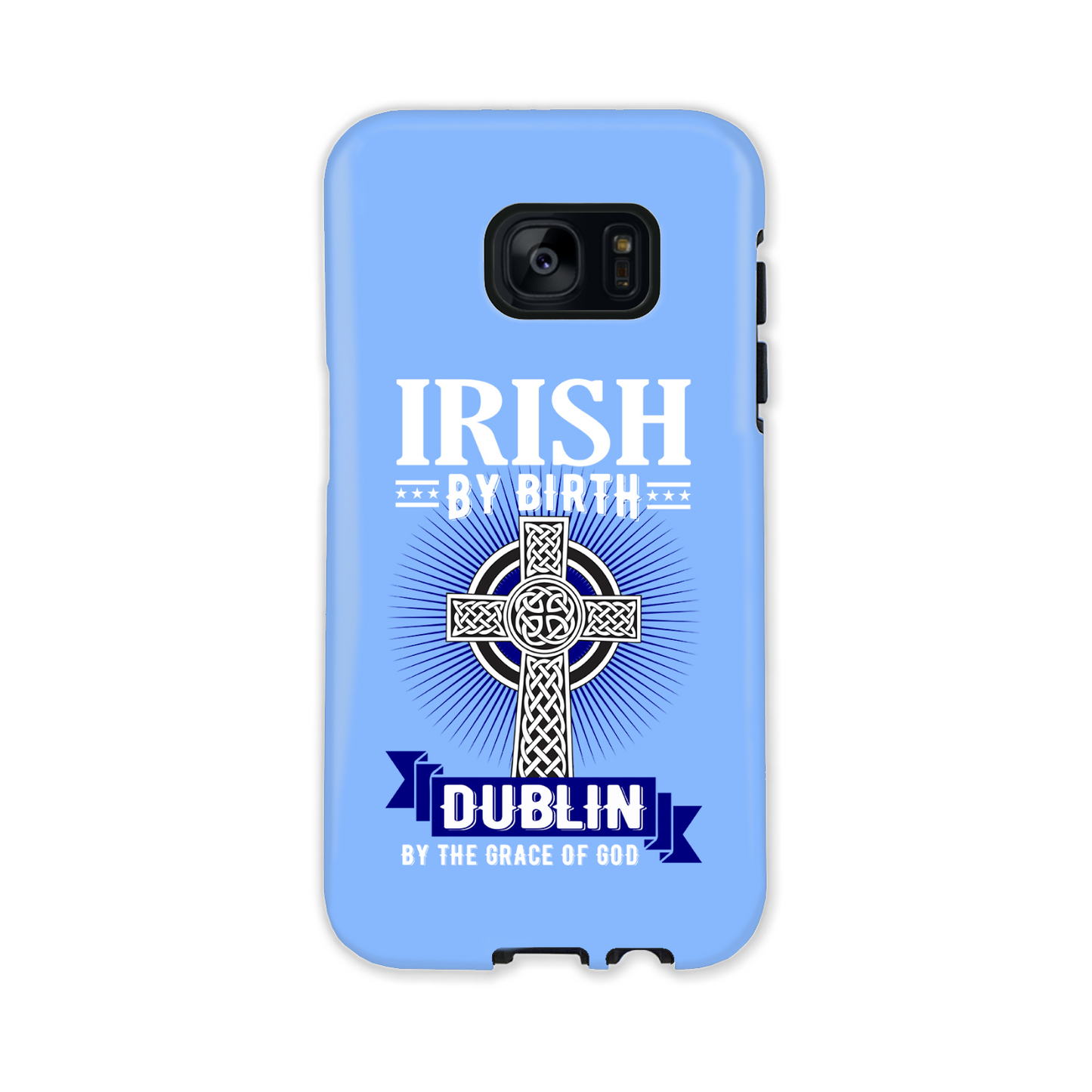 Irish By Birth Dublin By The Grace Of God Celtic Cross Phone Case