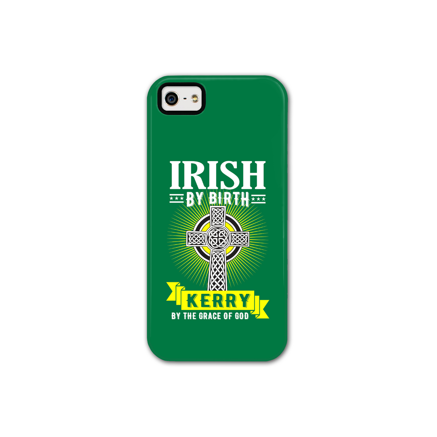 Irish By Birth Kerry By The Grace Of God Celtic Cross Phone Case