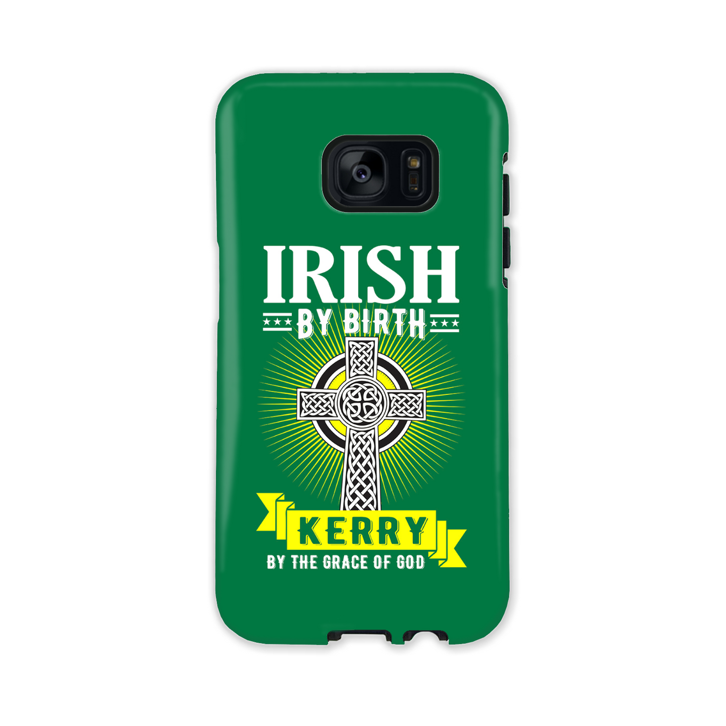 Irish By Birth Kerry By The Grace Of God Celtic Cross Phone Case
