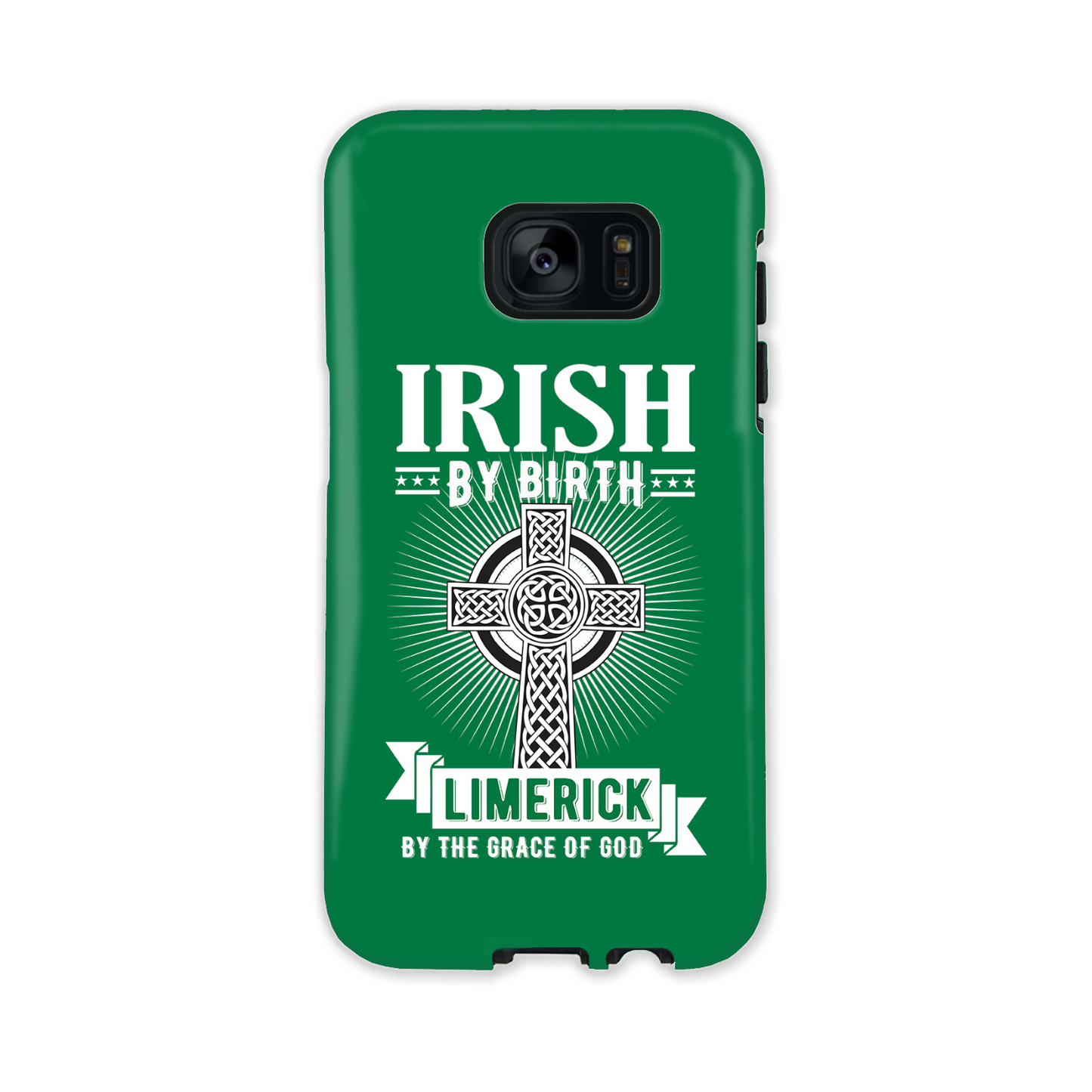 Irish By Birth Limerick By The Grace Of God Phone Case Celtic Cross