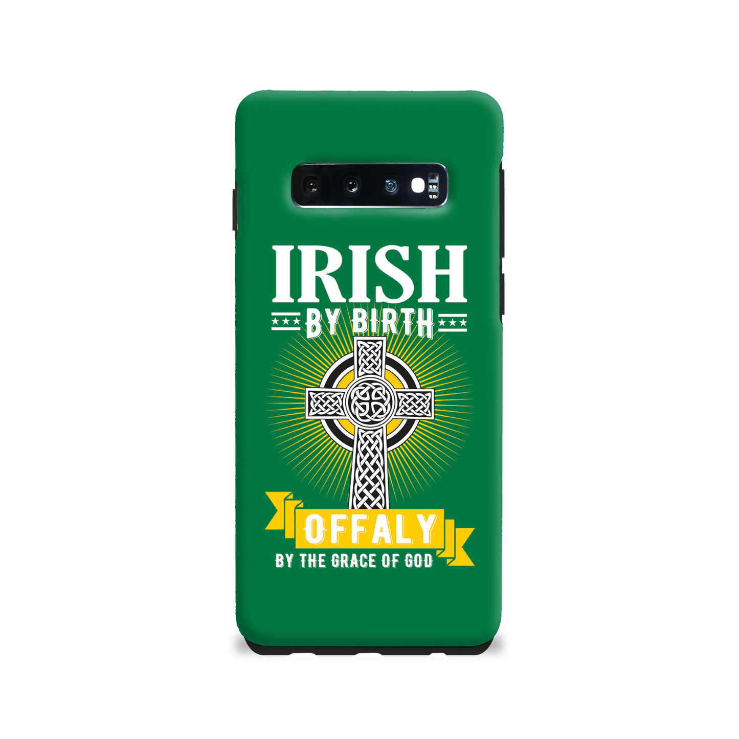 Irish By Birth Offaly By The Grace Of God Phone Case Celtic Cross Phone Case