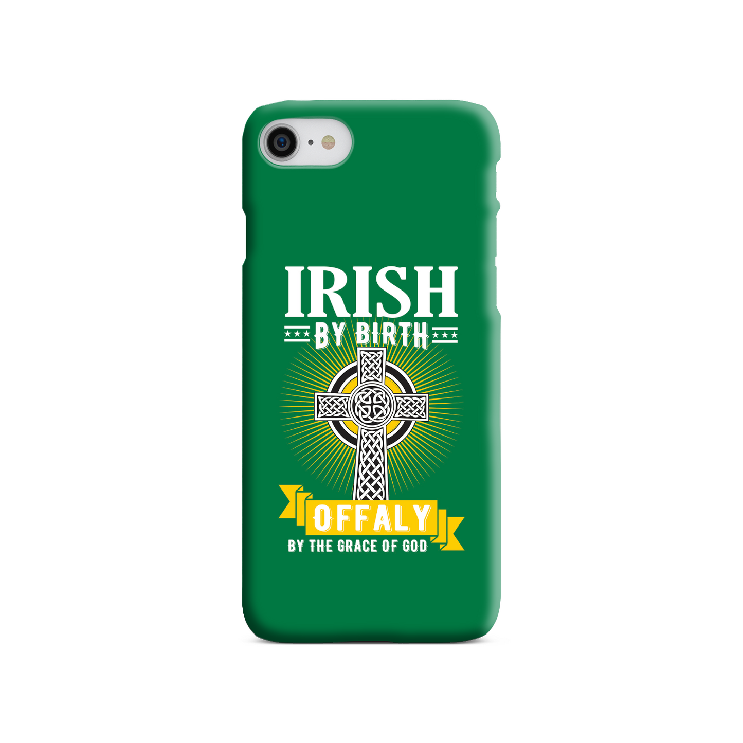 Irish By Birth Offaly By The Grace Of God Phone Case Celtic Cross Phone Case