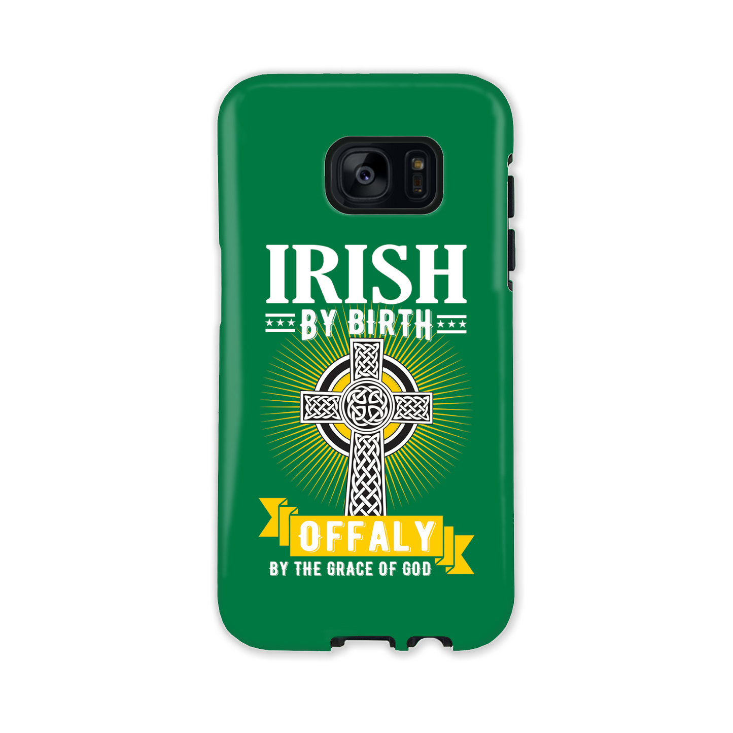 Irish By Birth Offaly By The Grace Of God Phone Case Celtic Cross Phone Case
