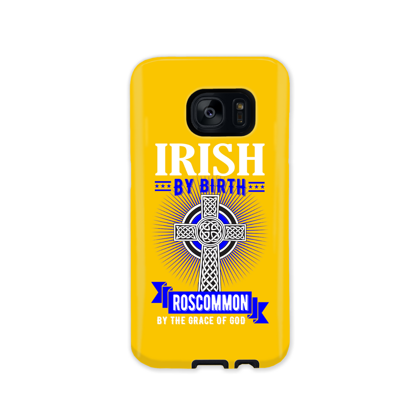Irish By Birth Roscommon By The Grace Of God Phone Case Celtic Cross Phone Case