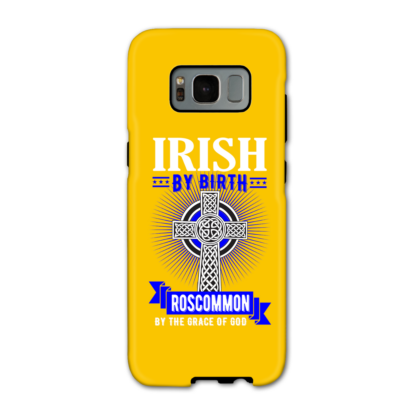 Irish By Birth Roscommon By The Grace Of God Phone Case Celtic Cross Phone Case