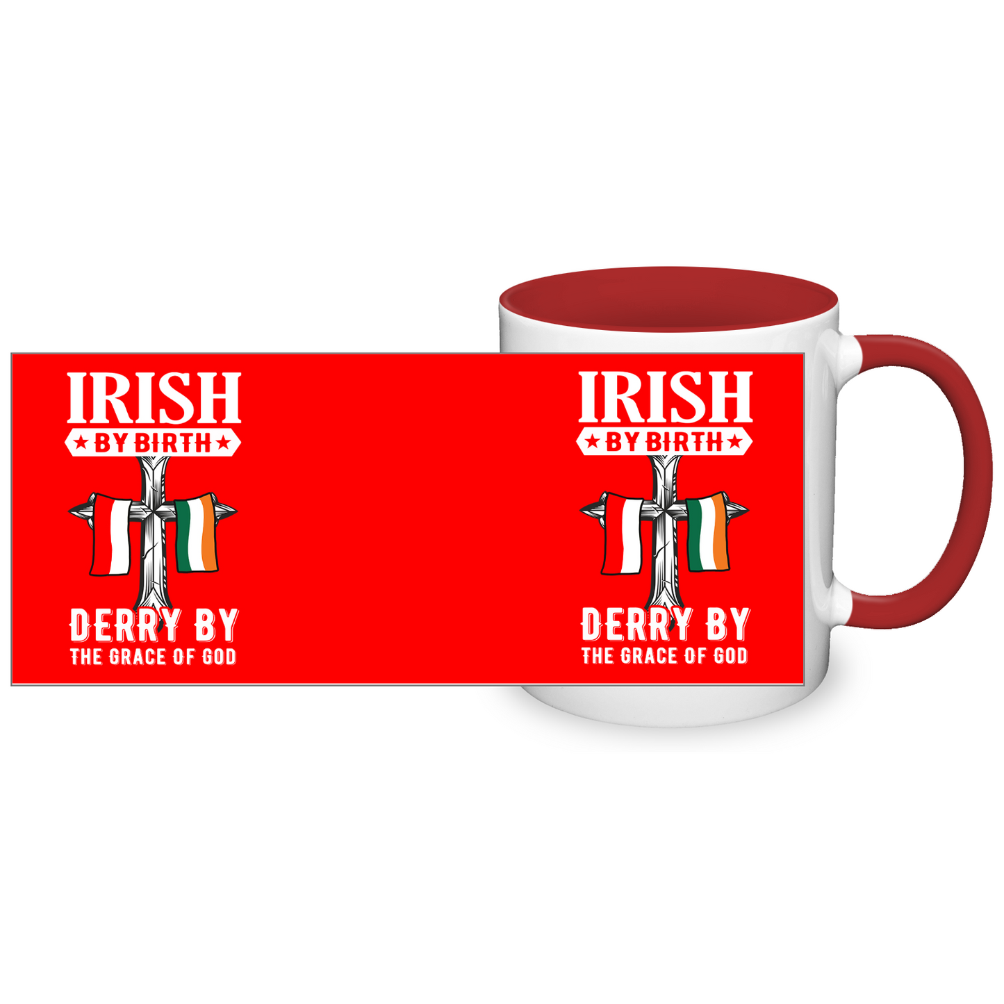Irish By Birth Derry By The Grace Of God Mug