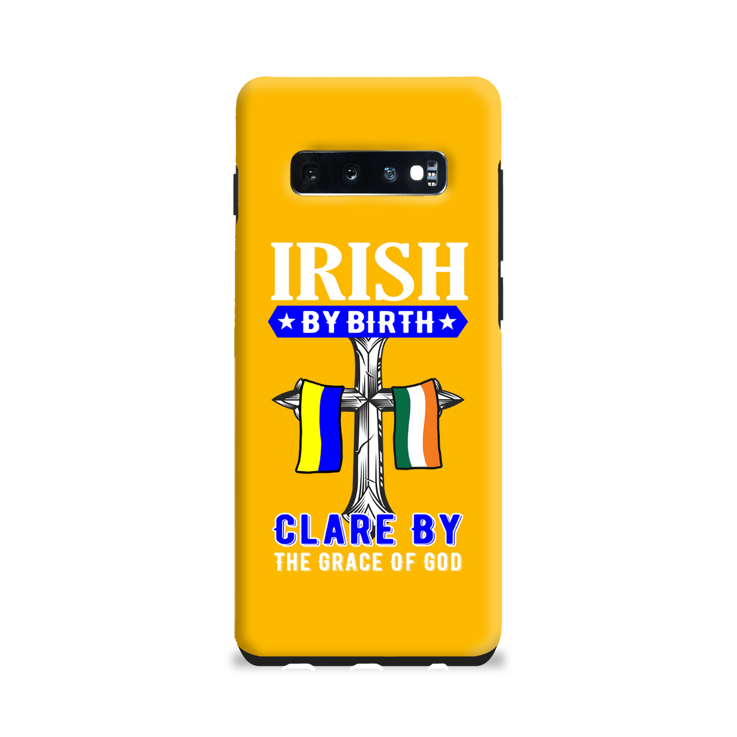 Irish By Birth Clare By The Grace Of God Cross Phone Case