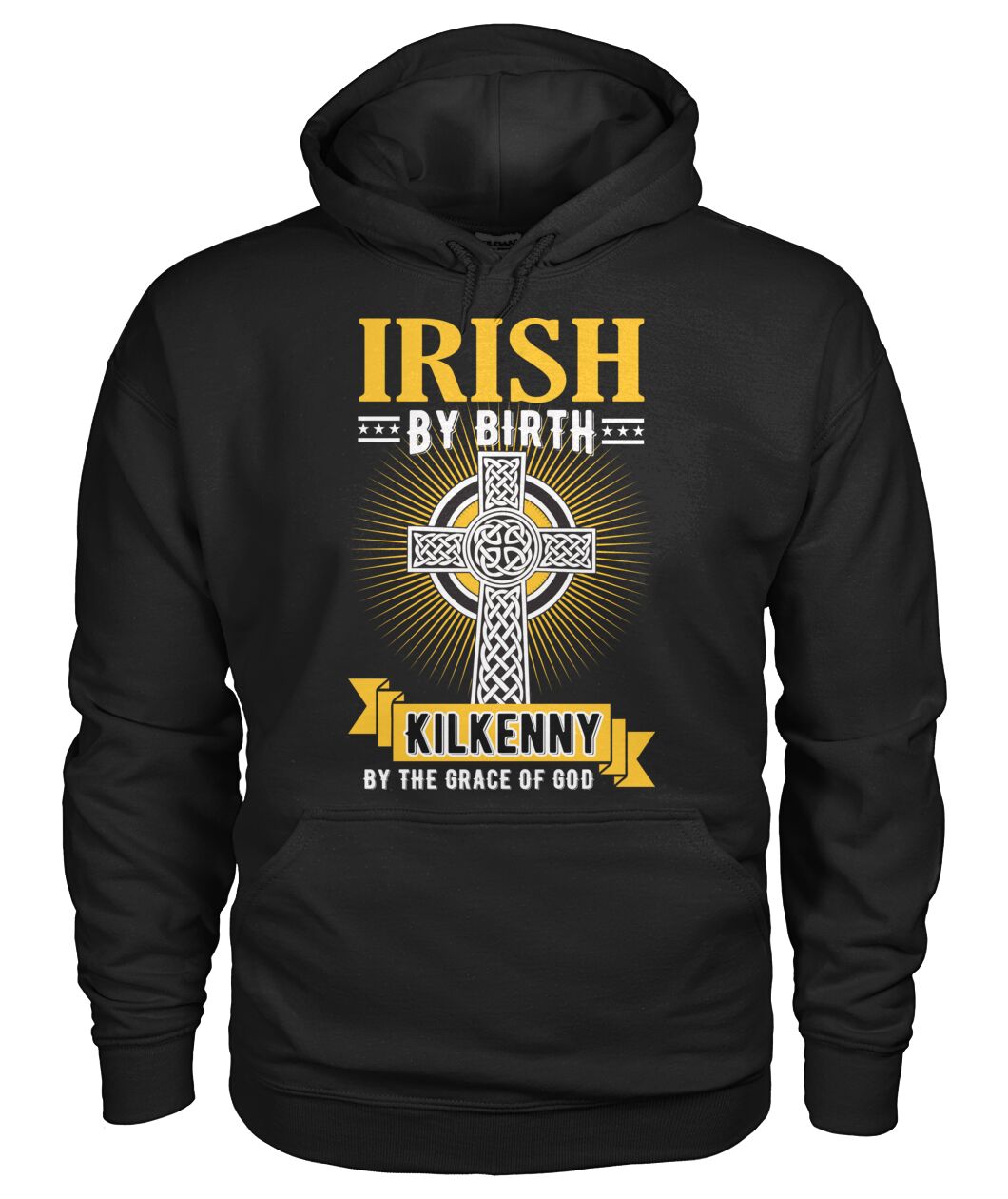 County Kilkenny Irish By Birth Celtic Cross Classic Adult Hoodie