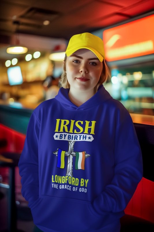 County Longford Irish By Birth Classic Adult Hoodie