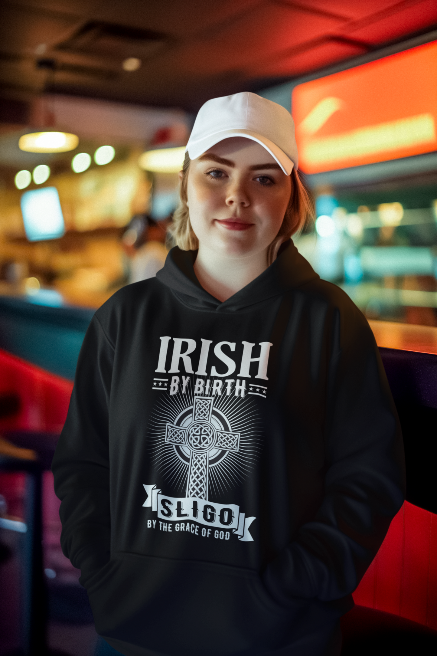 County Sligo Irish By Birth Celtic Cross Classic Adult Hoodie