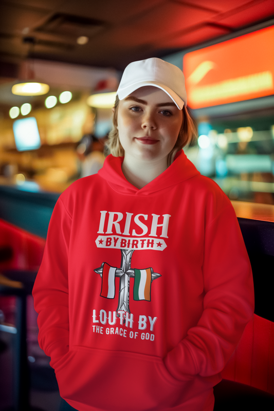 Louth Hoodie  Irish By Birth Classic Adult Hoodie