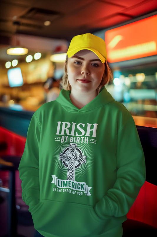 Limerick Hoodie Irish By Birth Classic Adult Limerick Hoodies