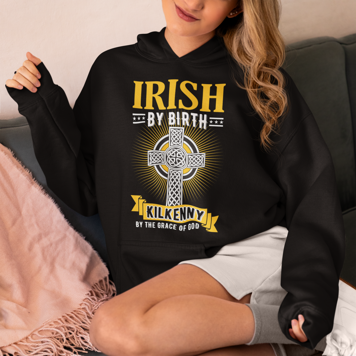 County Kilkenny Irish By Birth Classic Adult Hoodie